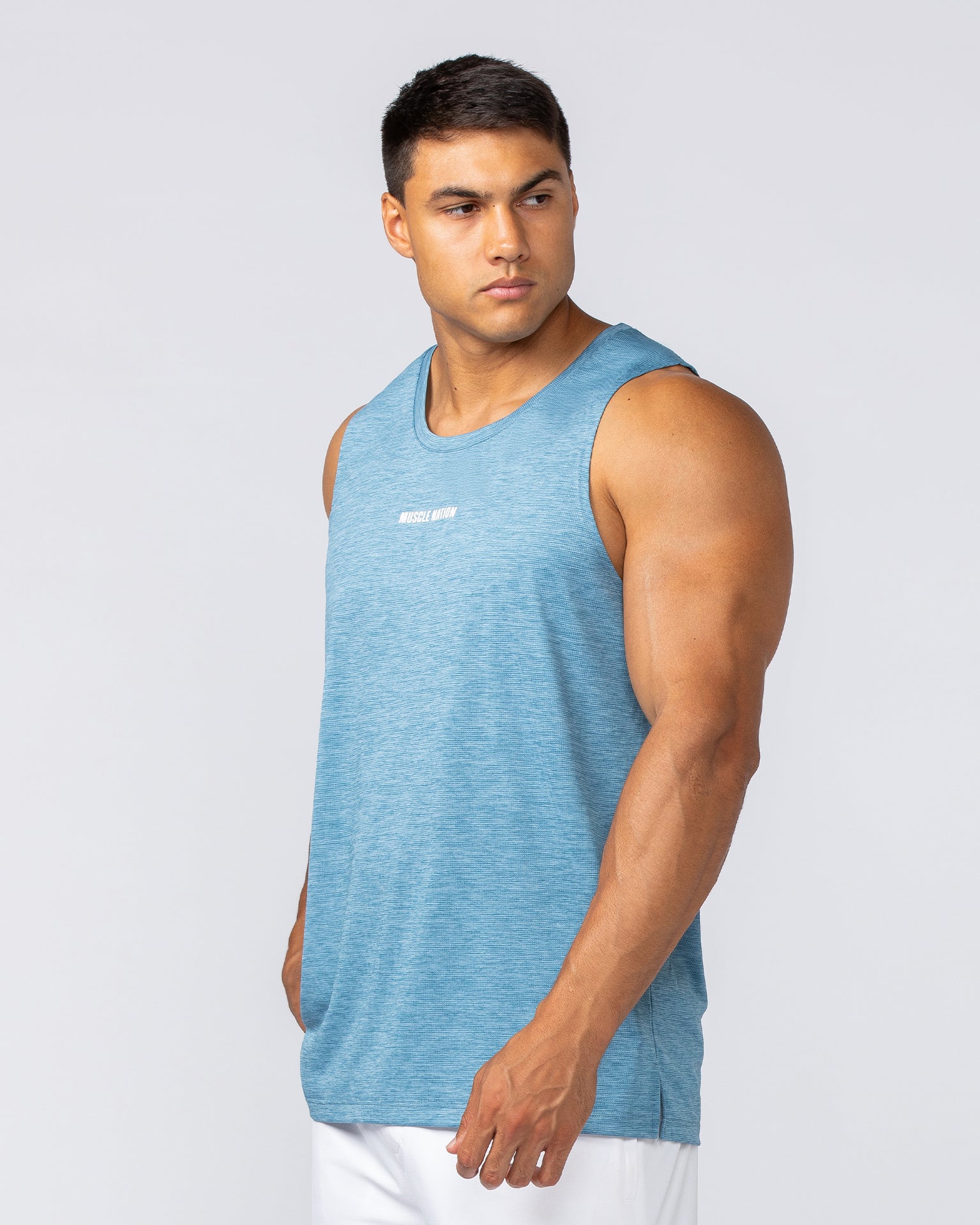 Aero Active Tank - Pale Thunder-Singlets & Tanks-S-092419PLTHNDR-S-MNAPPRL40132-3-Muscle Nation