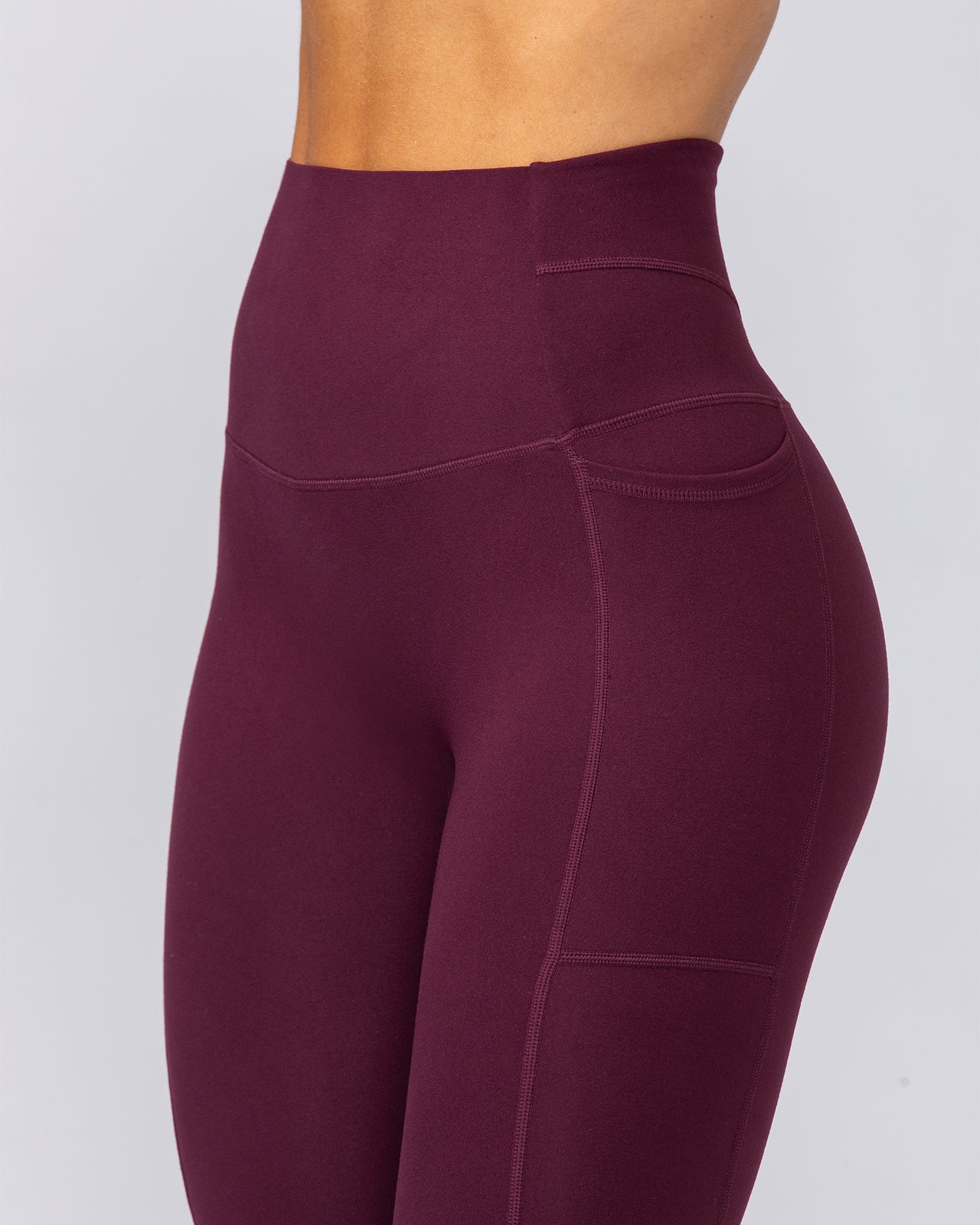 Unrivalled Everyday Pocket Ankle Leggings - Sangria-Leggings-XXS-022504SGRA-XXS-MNAPPRL48878-11-Muscle Nation