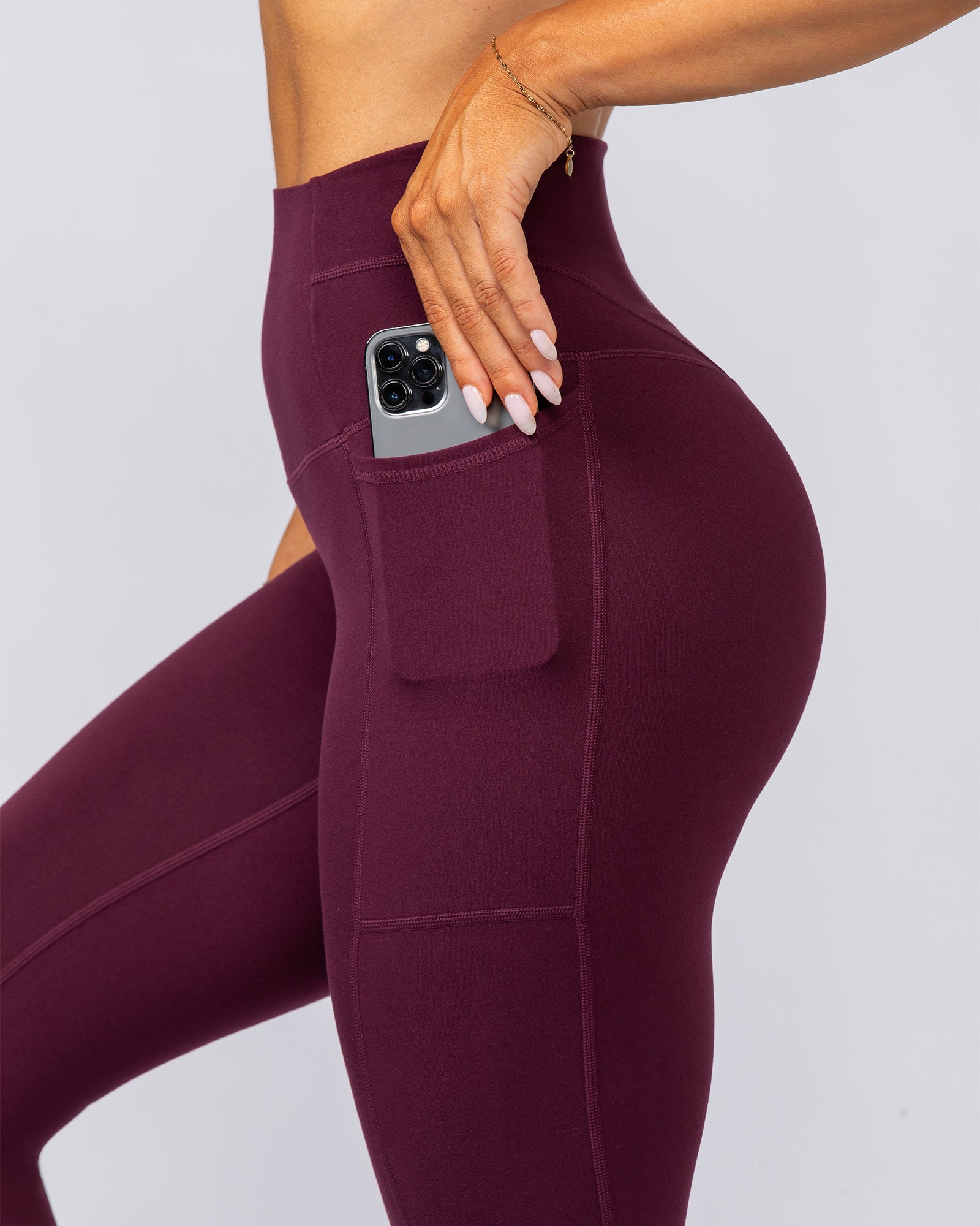 Unrivalled Everyday Pocket Ankle Leggings - Sangria