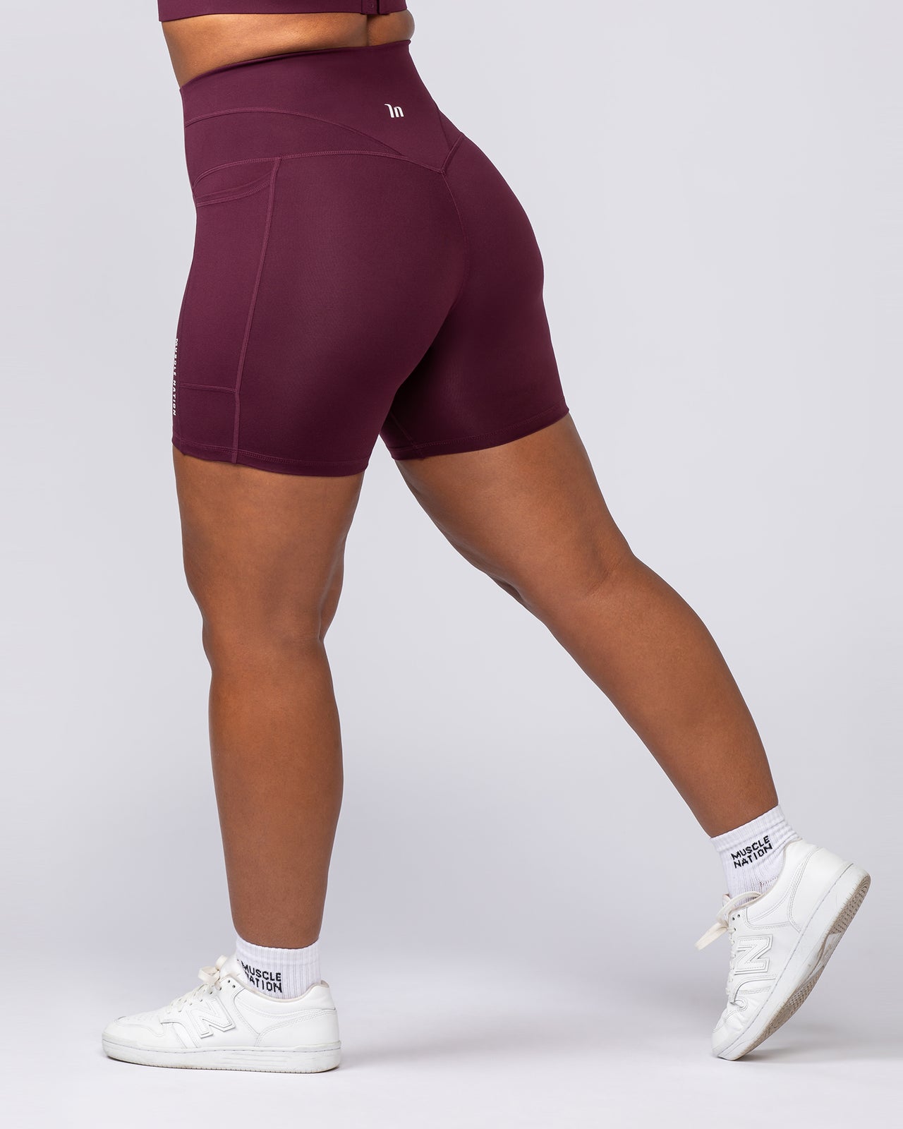 Unrivalled Everyday Pocket Bike Shorts - Sangria-Shorts-XXS-022503SGRA-XXS-MNAPPRL44010-7-Muscle Nation