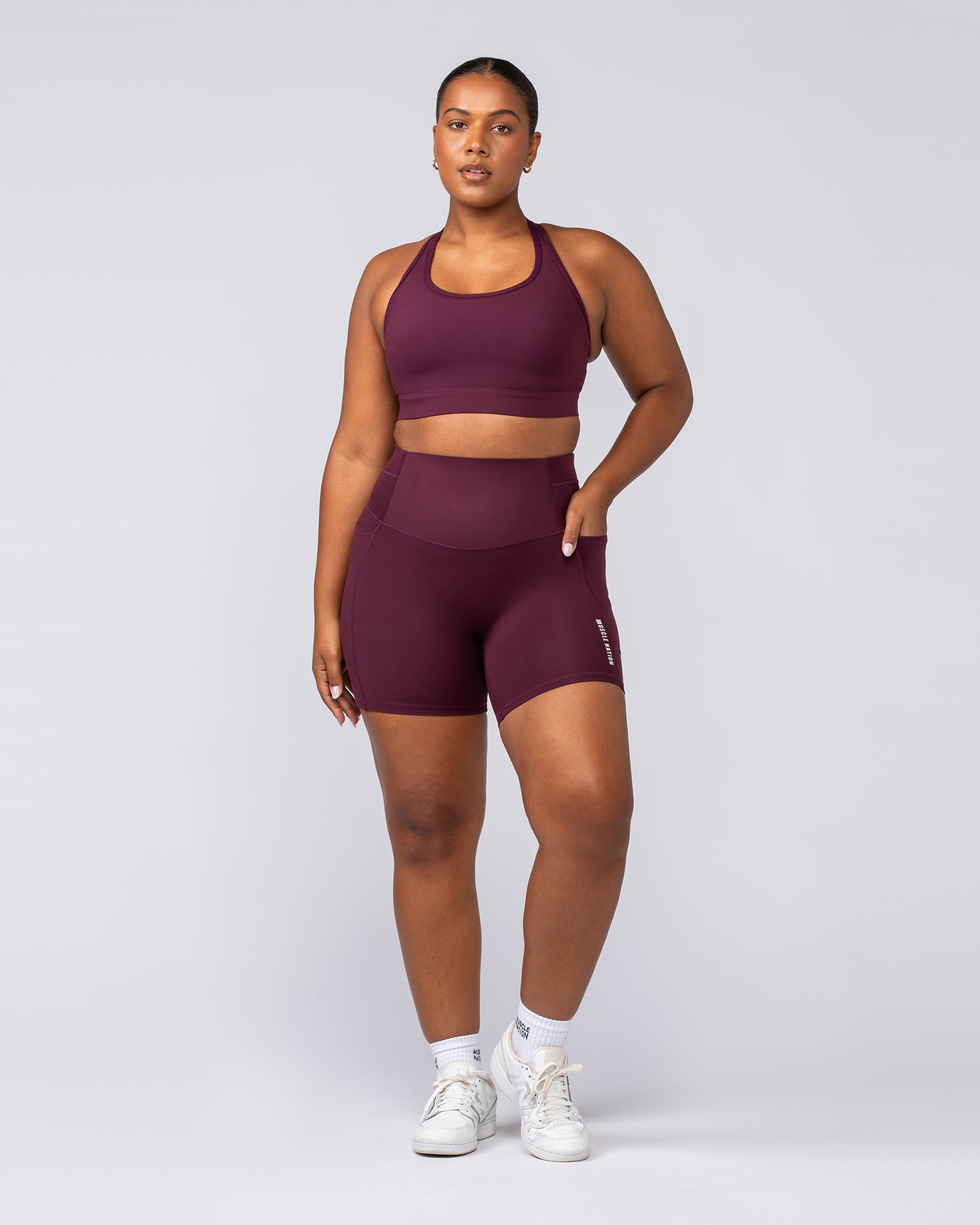 Unrivalled Everyday Pocket Bike Shorts - Sangria-Shorts-XXS-022503SGRA-XXS-MNAPPRL44010-6-Muscle Nation