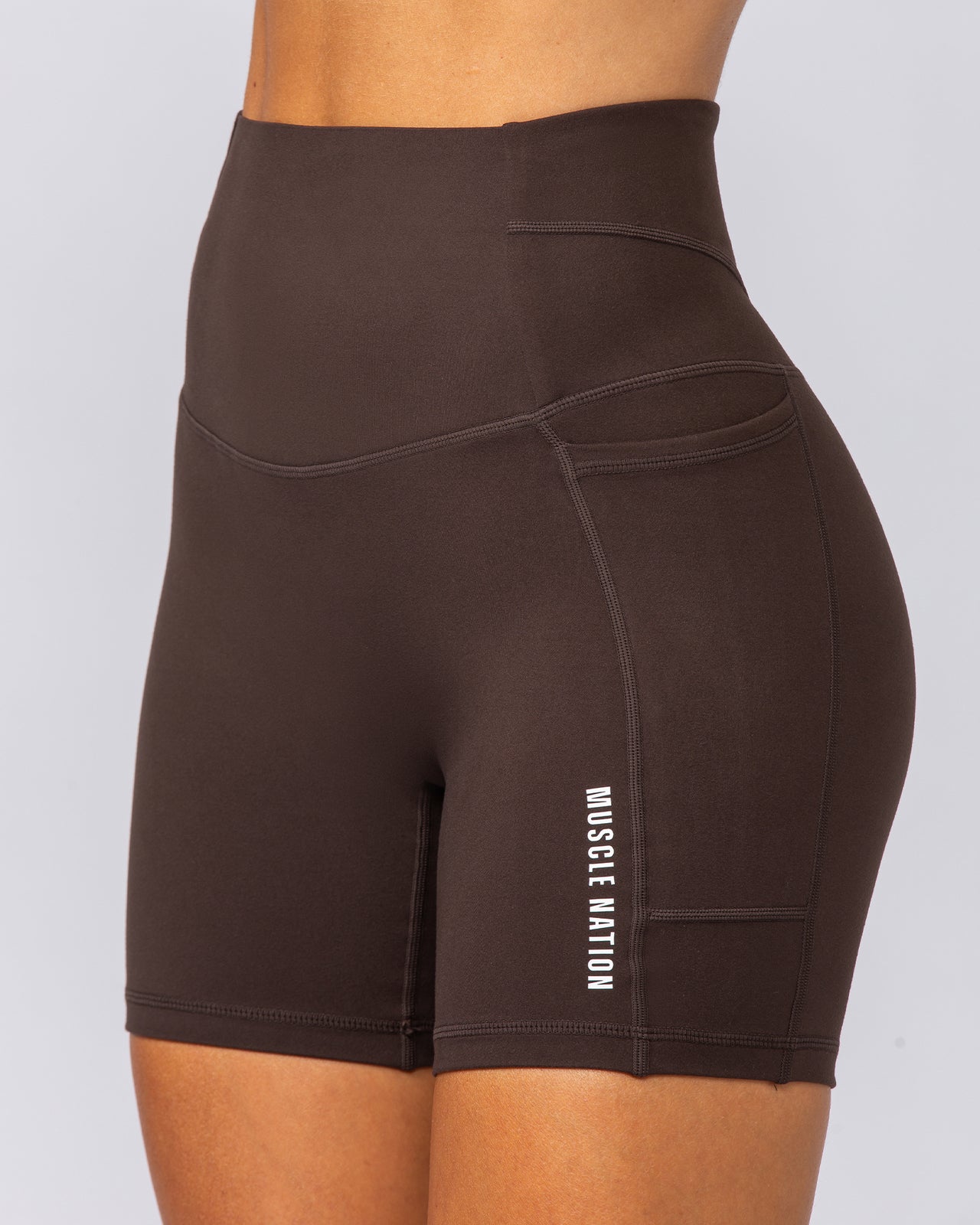 Unrivalled Everyday Pocket Bike Shorts - Cocoa-Shorts-XXS-022503COCOA-XXS-MNAPPRL44009-8-Muscle Nation