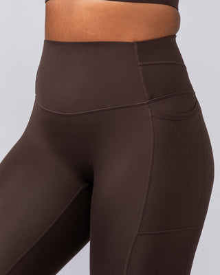 Unrivalled Everyday Pocket Ankle Leggings - Cocoa-Leggings-XXS-022504COCOA-XXS-MNAPPRL48877-2-Muscle Nation