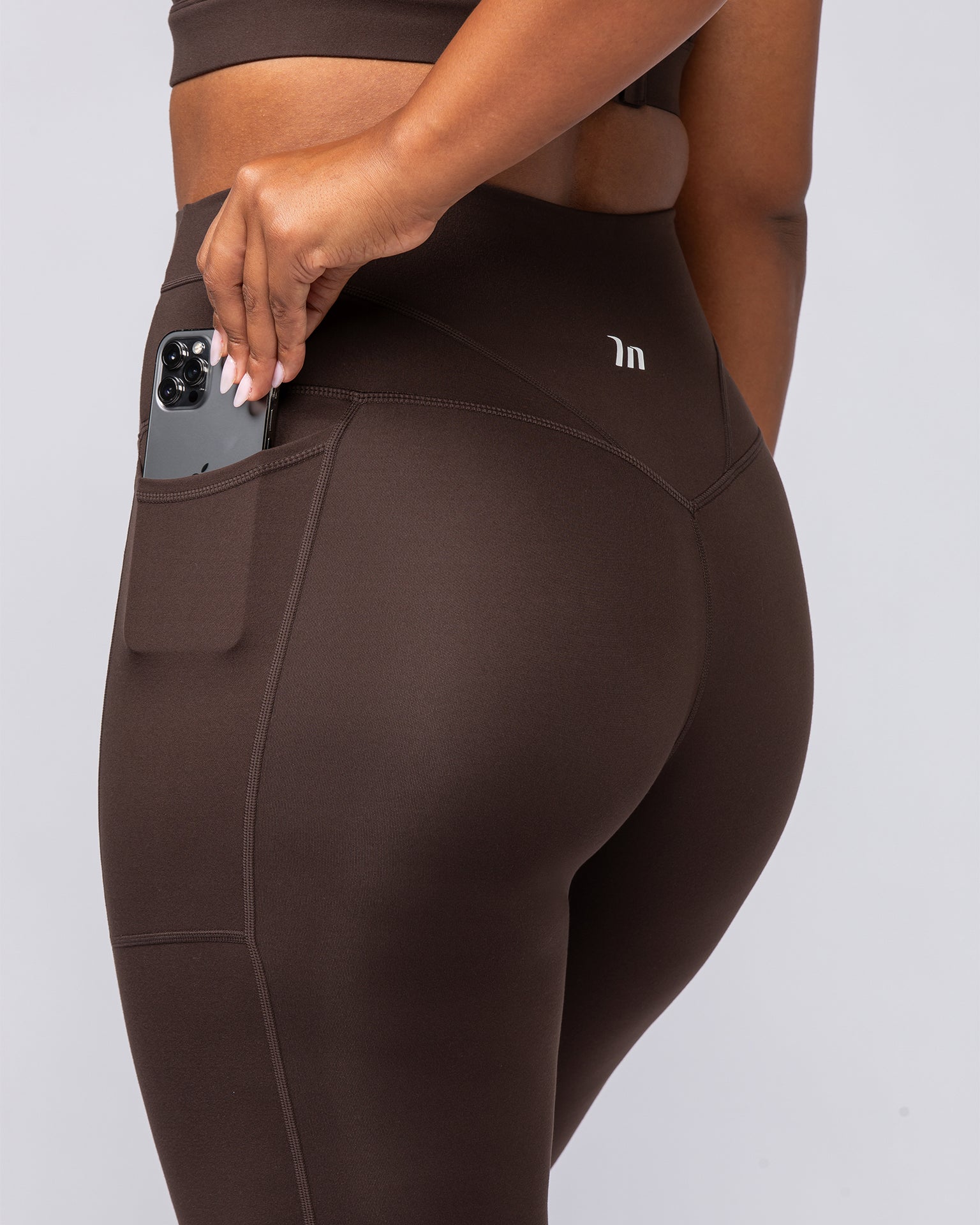 Unrivalled Everyday Pocket Ankle Leggings - Cocoa-Bottoms-XXS-022504COCOA-XXS-MNAPPRL48877-5-Muscle Nation