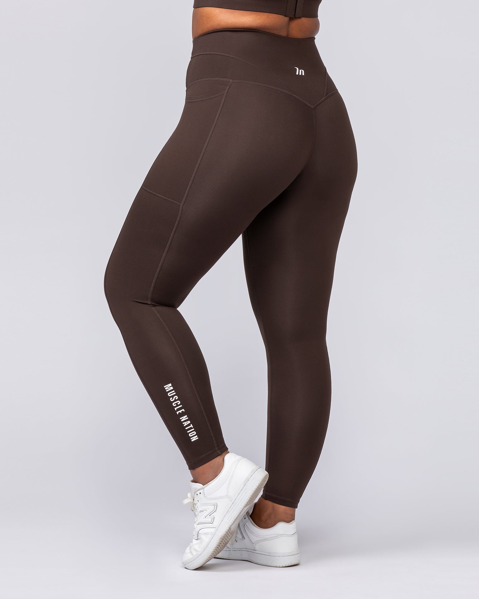 Unrivalled Everyday Pocket Ankle Leggings - Cocoa-Bottoms-XXS-022504COCOA-XXS-MNAPPRL48877-6-Muscle Nation