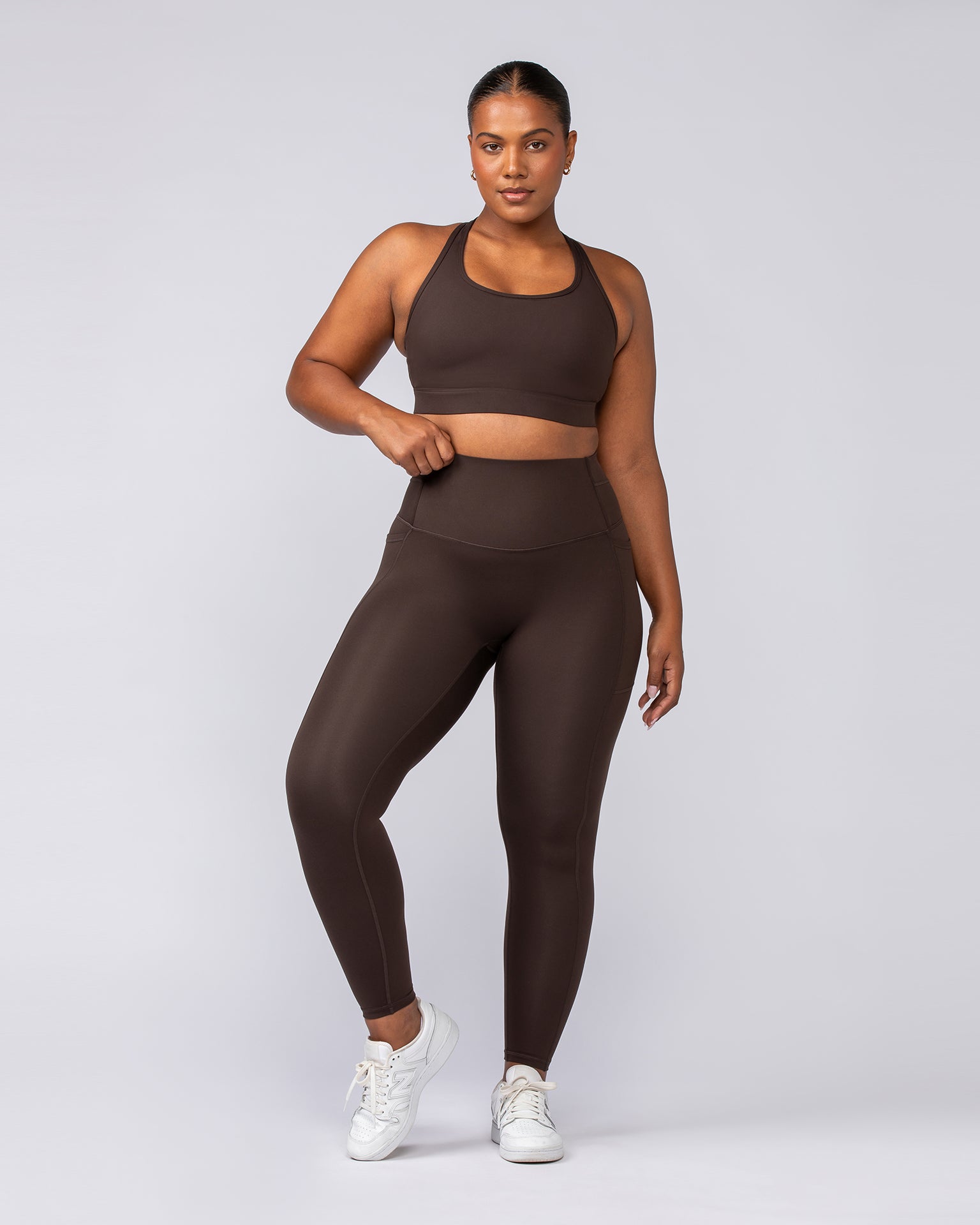 Unrivalled Everyday Pocket Ankle Leggings - Cocoa-Bottoms-XXS-022504COCOA-XXS-MNAPPRL48877-8-Muscle Nation