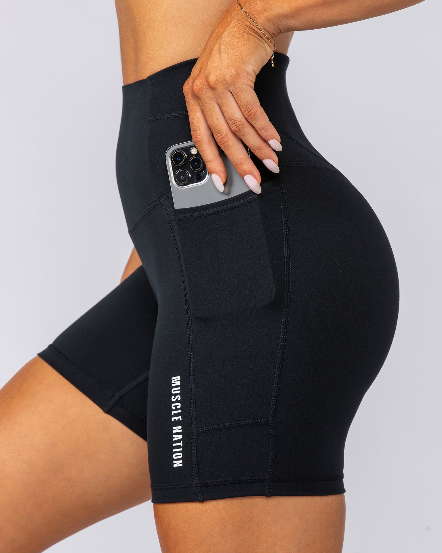 Unrivalled Everyday Pocket Bike Shorts - Black-Shorts-XXS-042396BLK-XXS-MNAPPRL23928-6-Muscle Nation