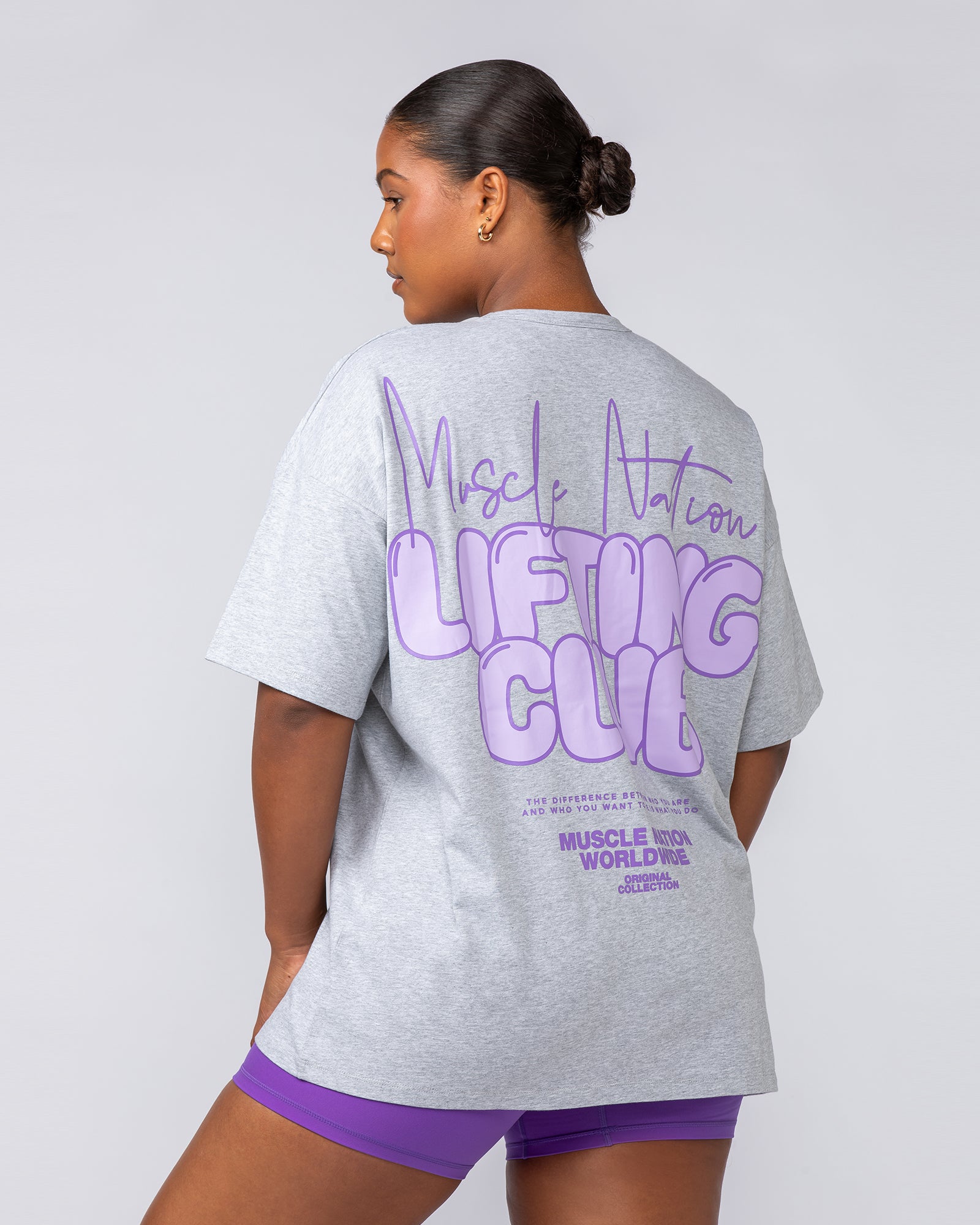 Lifting Club Oversized Tee - Grey Marl