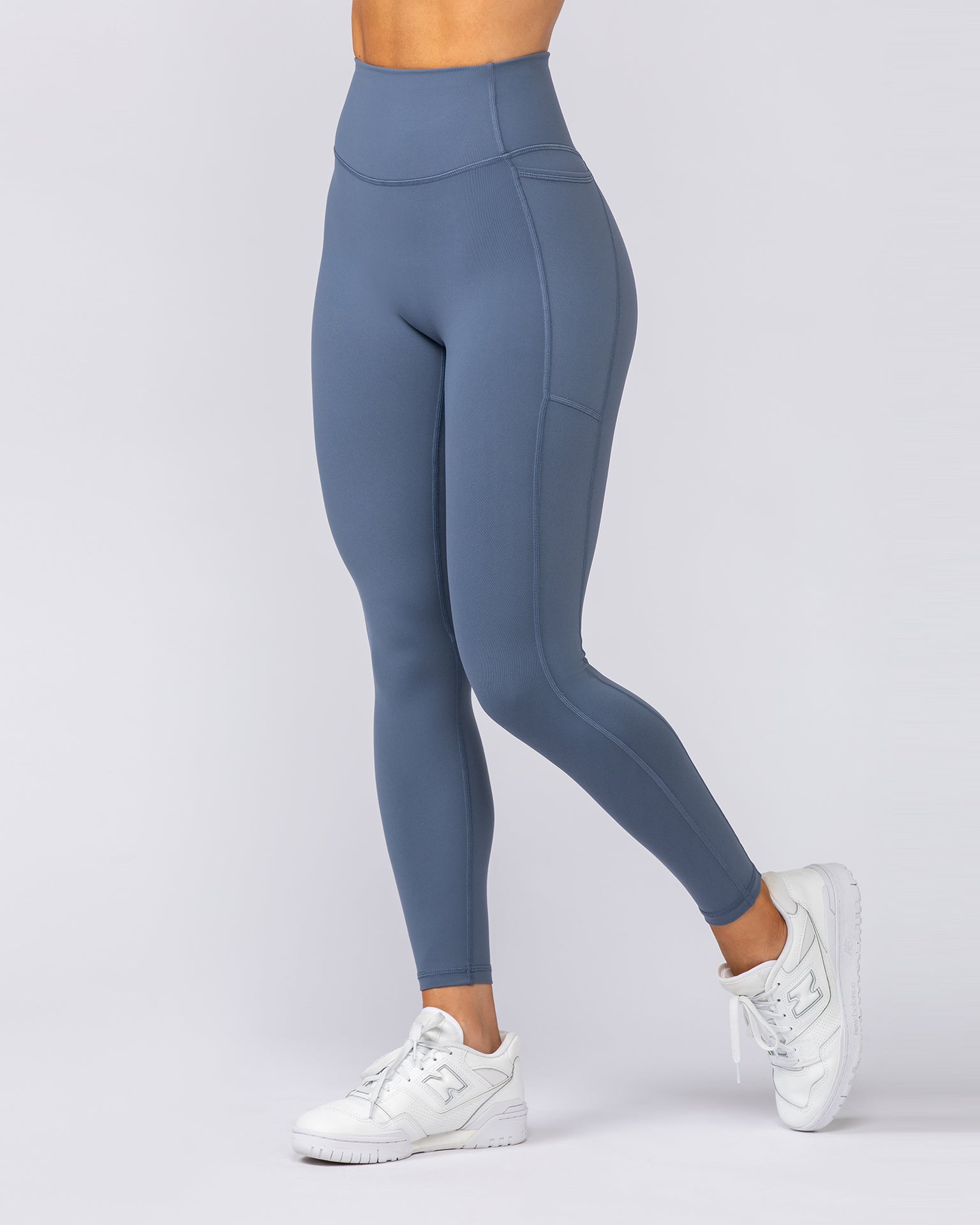 Agility Pocket Ankle Length Leggings - Arctic-Leggings-XXS-092406ARCTIC-XXS-MNAPPRL40329-3-Muscle Nation