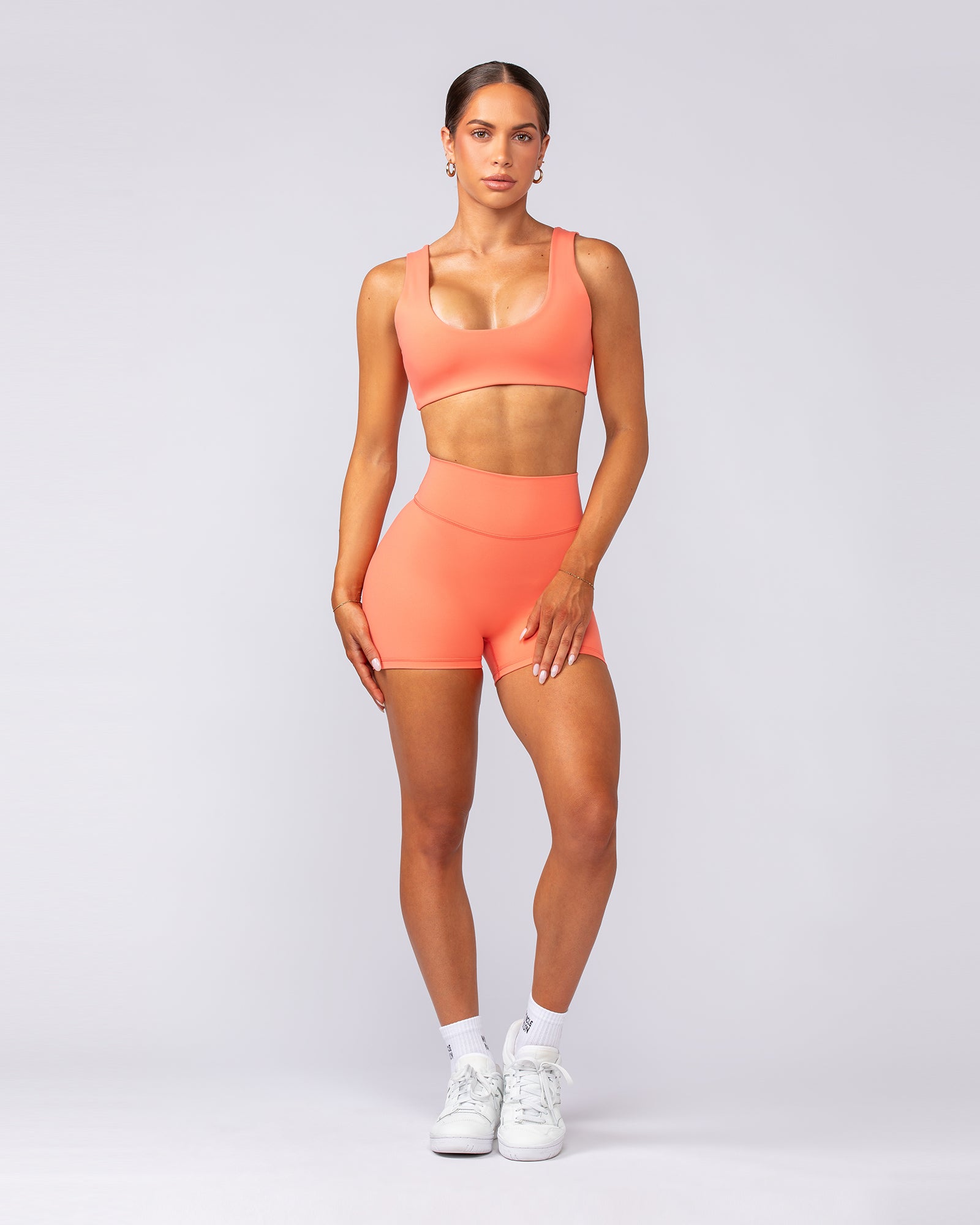 Instinct Scrunch Midway Shorts - Hot Coral