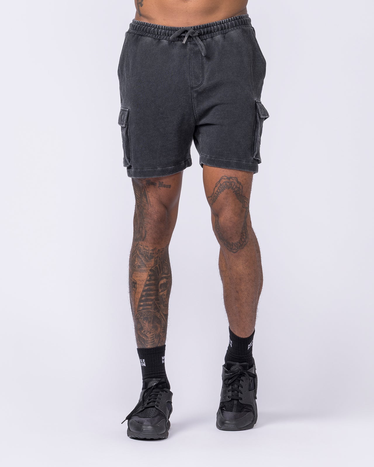 Weekender Vintage Cargo 5" Shorts - Washed Black-Shorts-S-022619WSHBLK-S-MNAPPRL48649-3-Muscle Nation