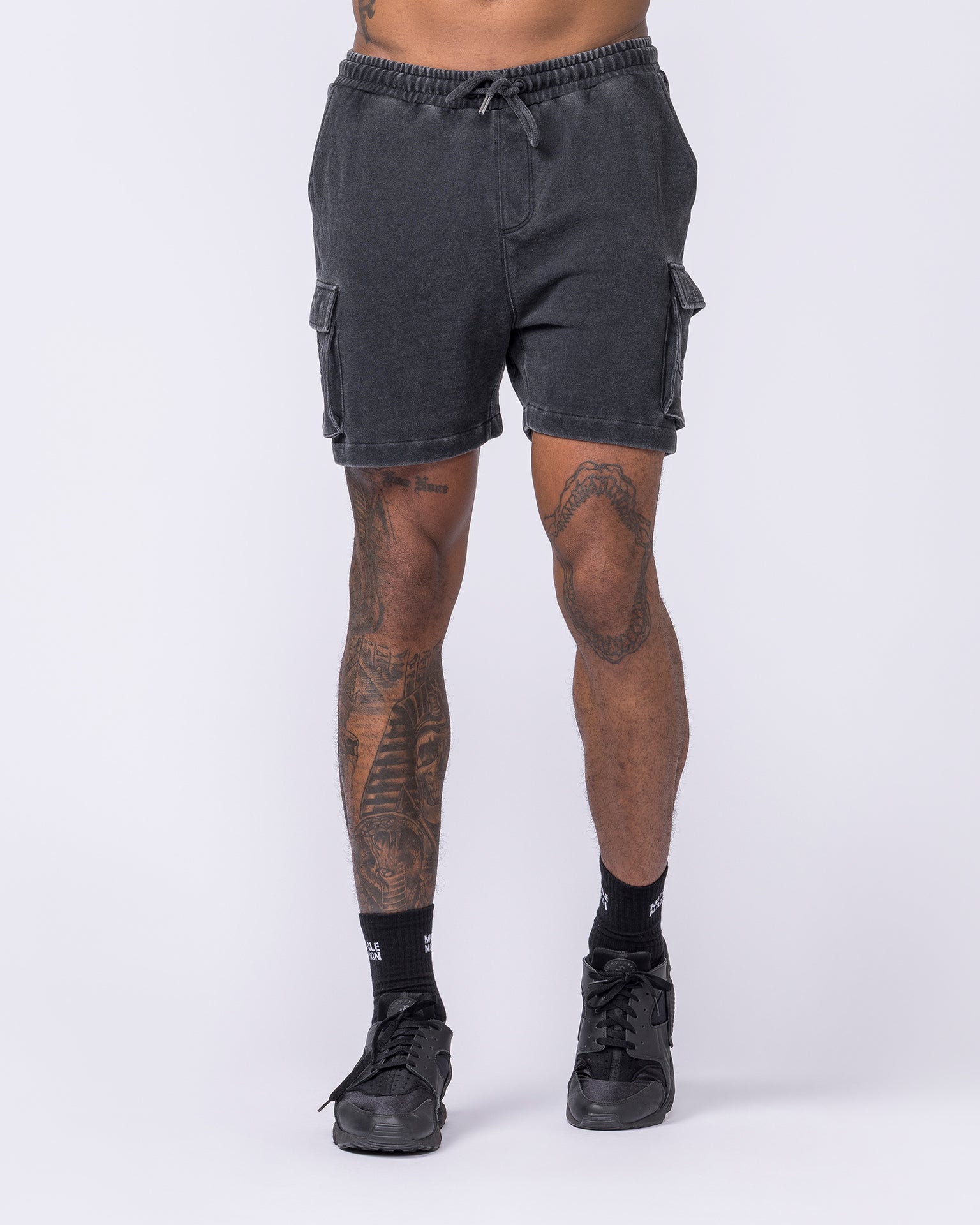 Weekender Vintage Cargo 5" Shorts - Washed Black-Shorts-S-022619WSHBLK-S-MNAPPRL48649-3-Muscle Nation