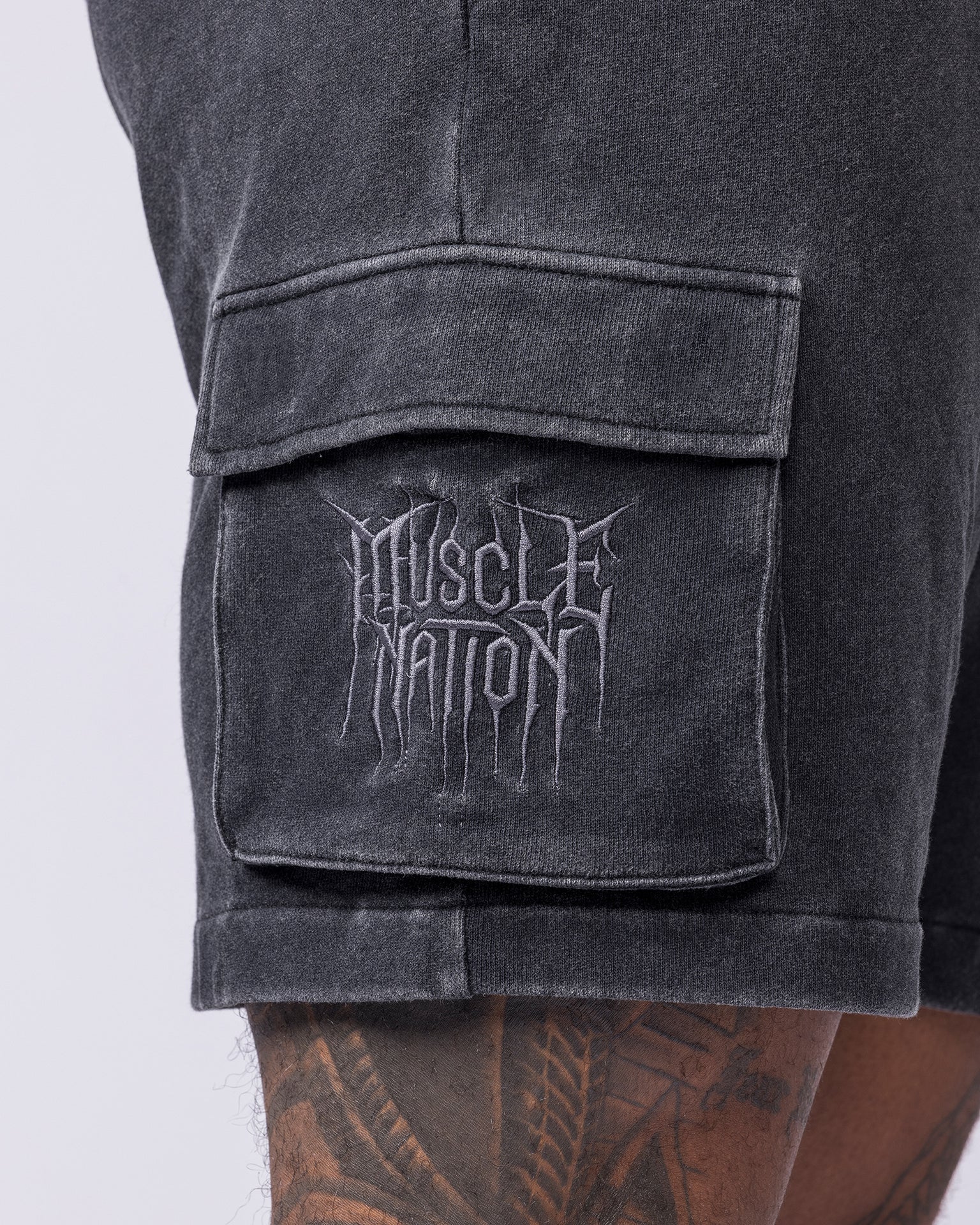 Weekender Vintage Cargo 5" Shorts - Washed Black-Shorts-S-022619WSHBLK-S-MNAPPRL48649-4-Muscle Nation