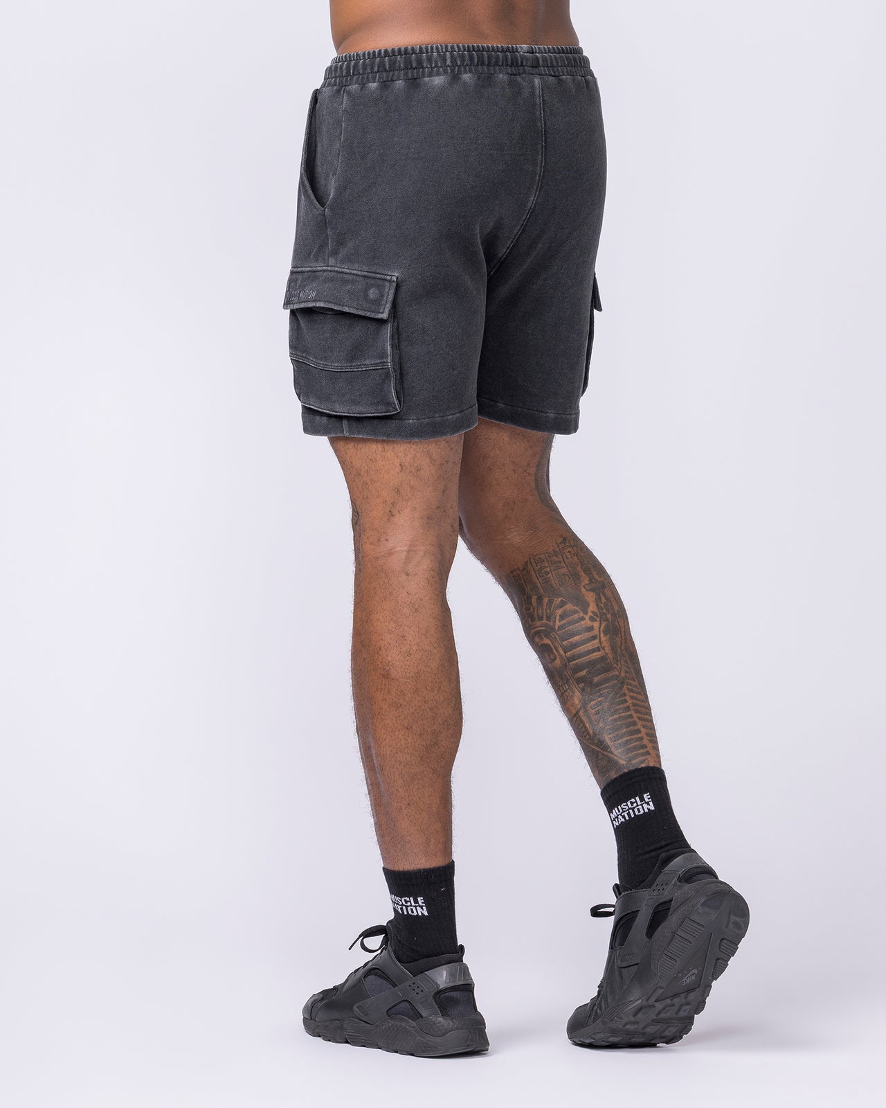 Weekender Vintage Cargo 5" Shorts - Washed Black-Shorts-S-022619WSHBLK-S-MNAPPRL48649-5-Muscle Nation