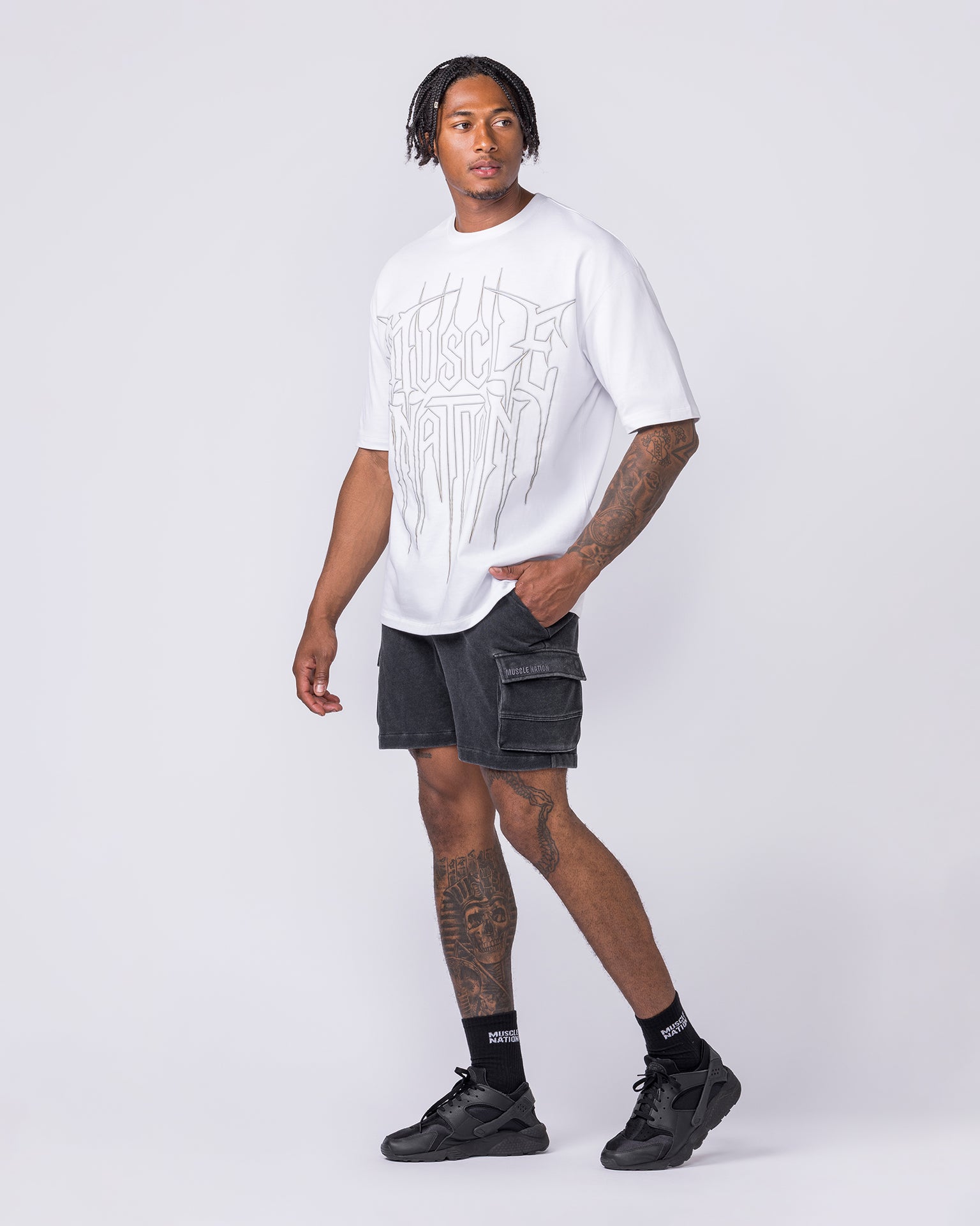Weekender Vintage Cargo 5" Shorts - Washed Black-Shorts-S-022619WSHBLK-S-MNAPPRL48649-8-Muscle Nation