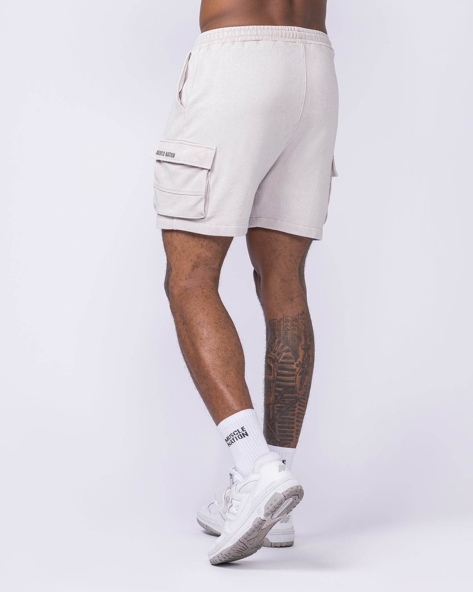 Weekender Vintage Cargo 5" Shorts - Washed Cream-Shorts-S-022619WSHCRM-S-MNAPPRL48656-2-Muscle Nation