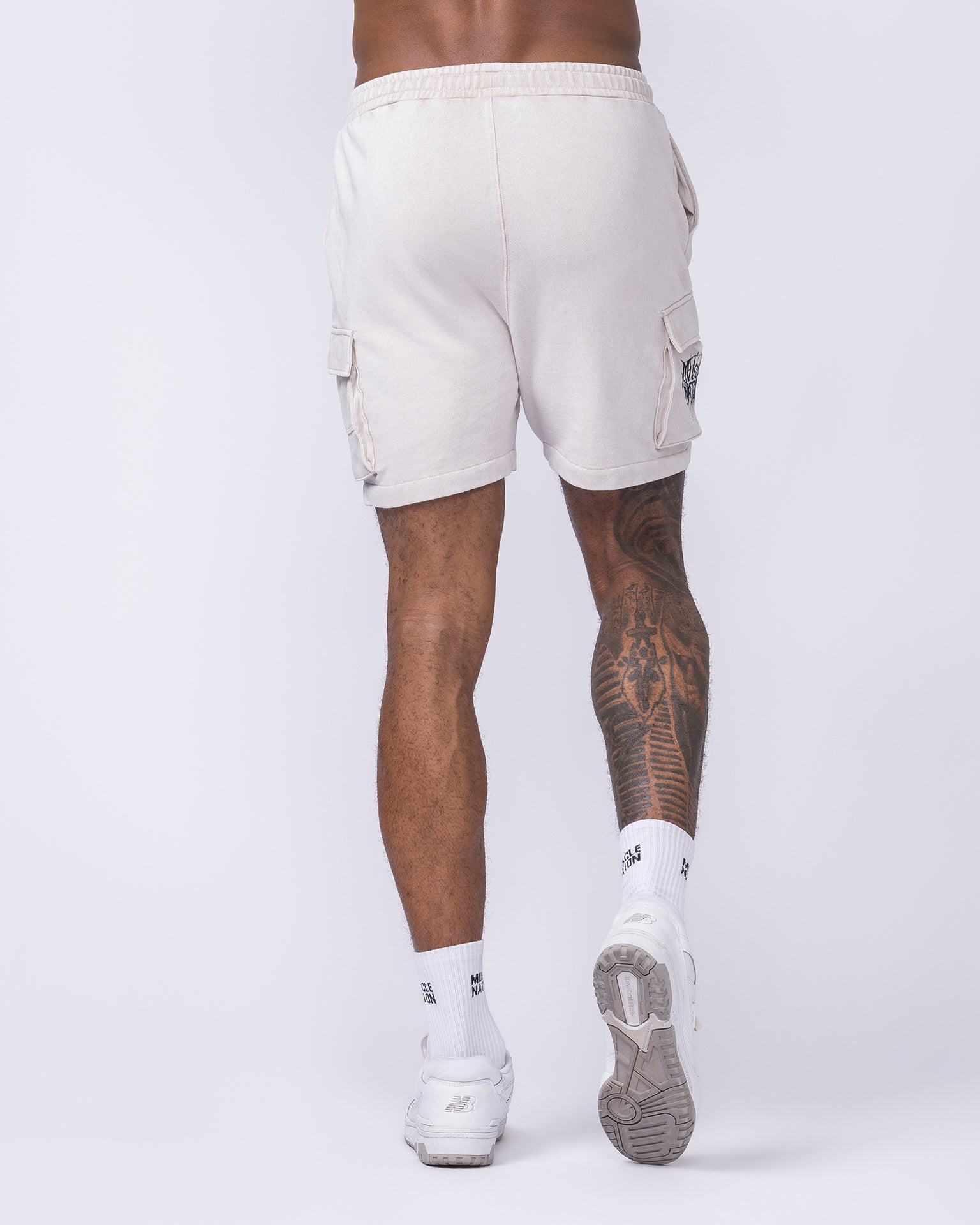 Weekender Vintage Cargo 5" Shorts - Washed Cream-Shorts-S-022619WSHCRM-S-MNAPPRL48656-5-Muscle Nation