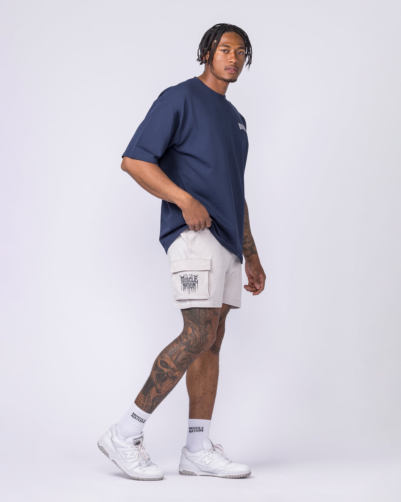 Weekender Vintage Cargo 5" Shorts - Washed Cream-Shorts-S-022619WSHCRM-S-MNAPPRL48656-6-Muscle Nation