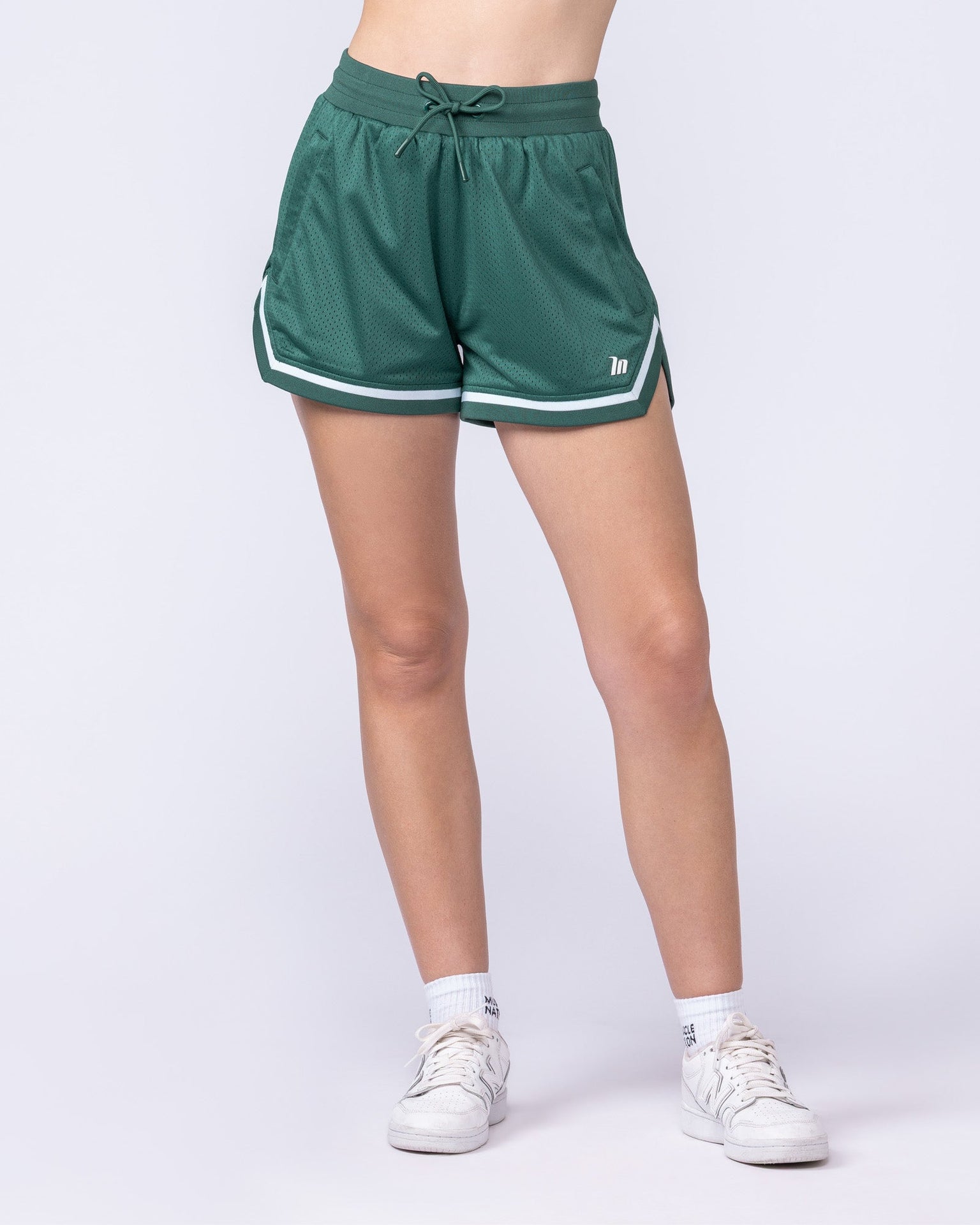 Womens 3" Basketball Shorts - Evergreen-Shorts-XXS-112315EVEGRN-XXS-MNAPPRL27356-3-Muscle Nation