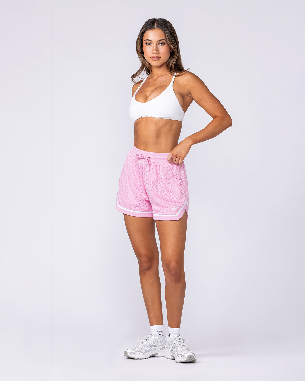 Womens 3" Basketball Shorts - Sweet Pink