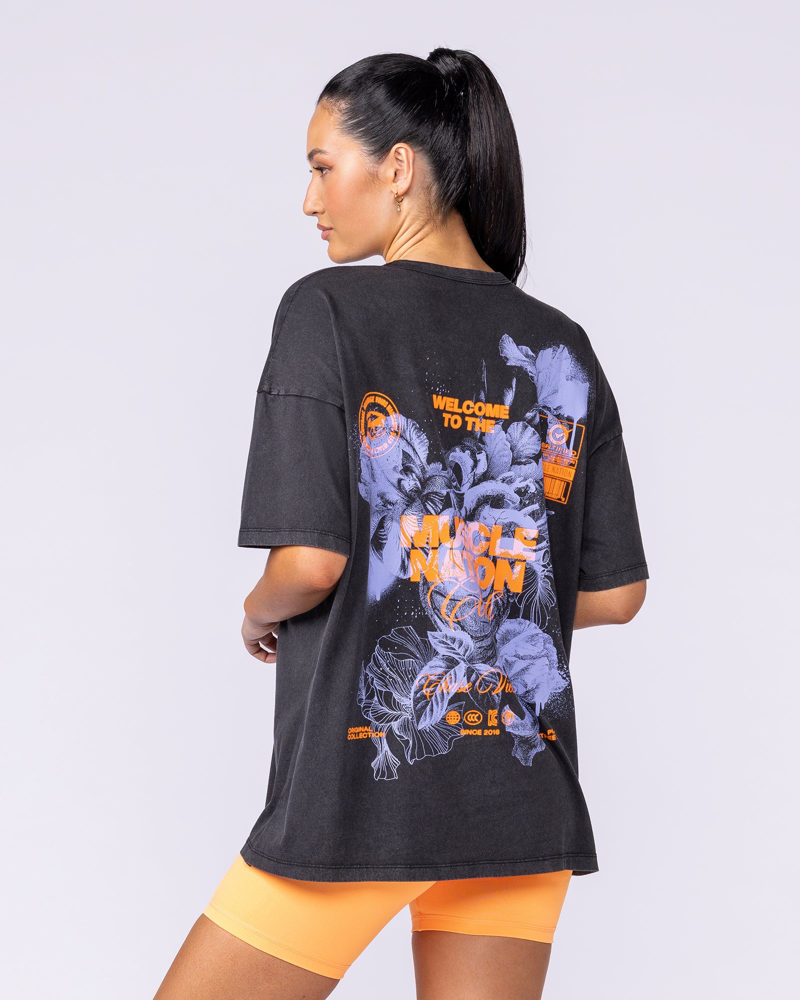 Womens Neon Iris Oversized Vintage Tee - Washed Black-T-Shirts-XXS-1125225WSHBLK-XXS-MNAPPRL45282-3-Muscle Nation