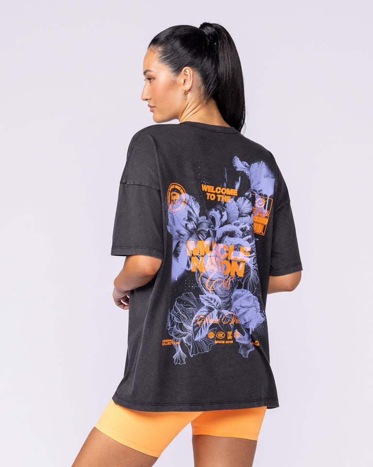Womens Neon Iris Oversized Vintage Tee - Washed Black-T-Shirts-XXS-1125225WSHBLK-XXS-MNAPPRL45282-3-Muscle Nation