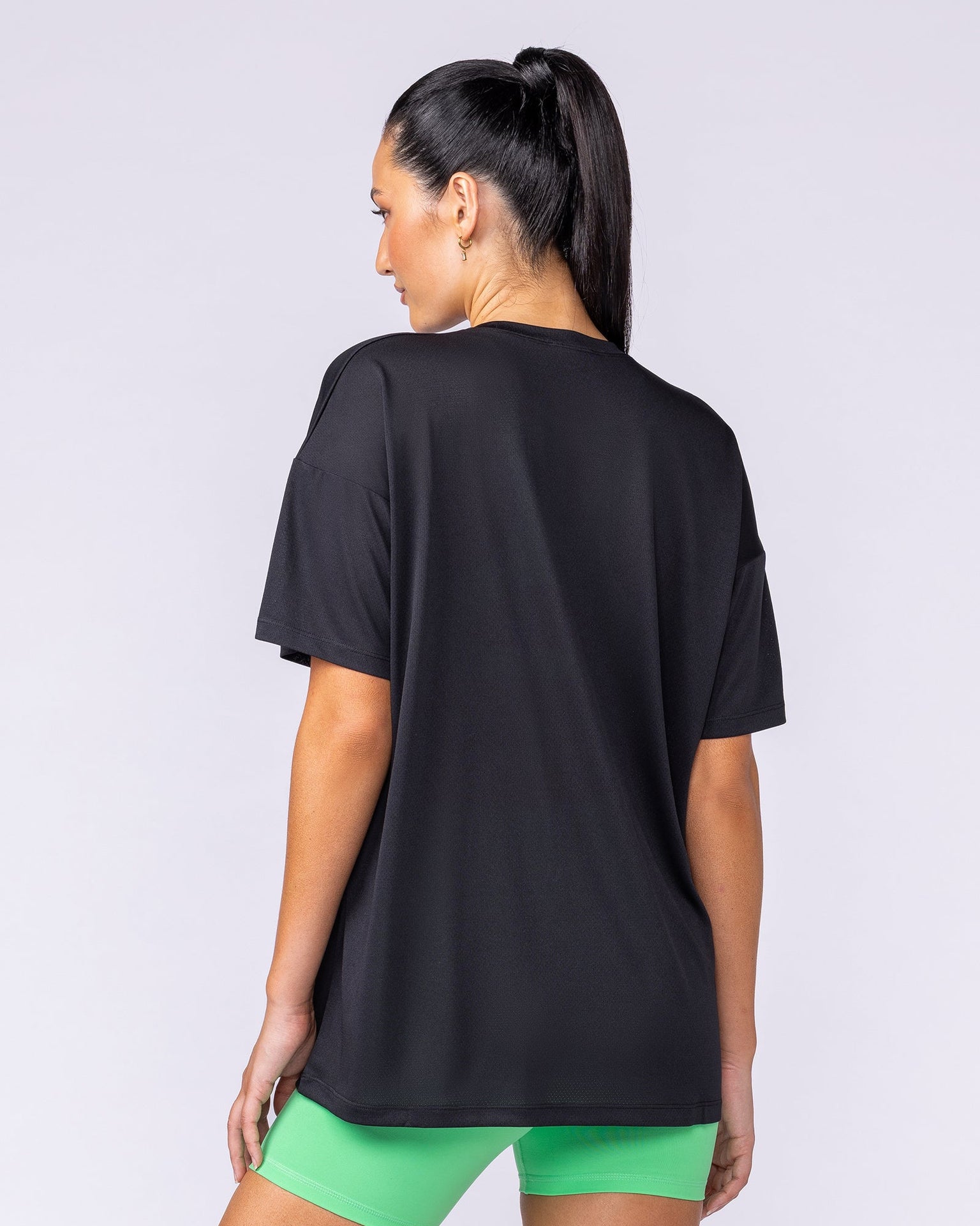 Womens Relaxed Training Tee - Black-T-Shirts-XXS-1124206BLK-XXS-MNAPPRL34495-5-Muscle Nation