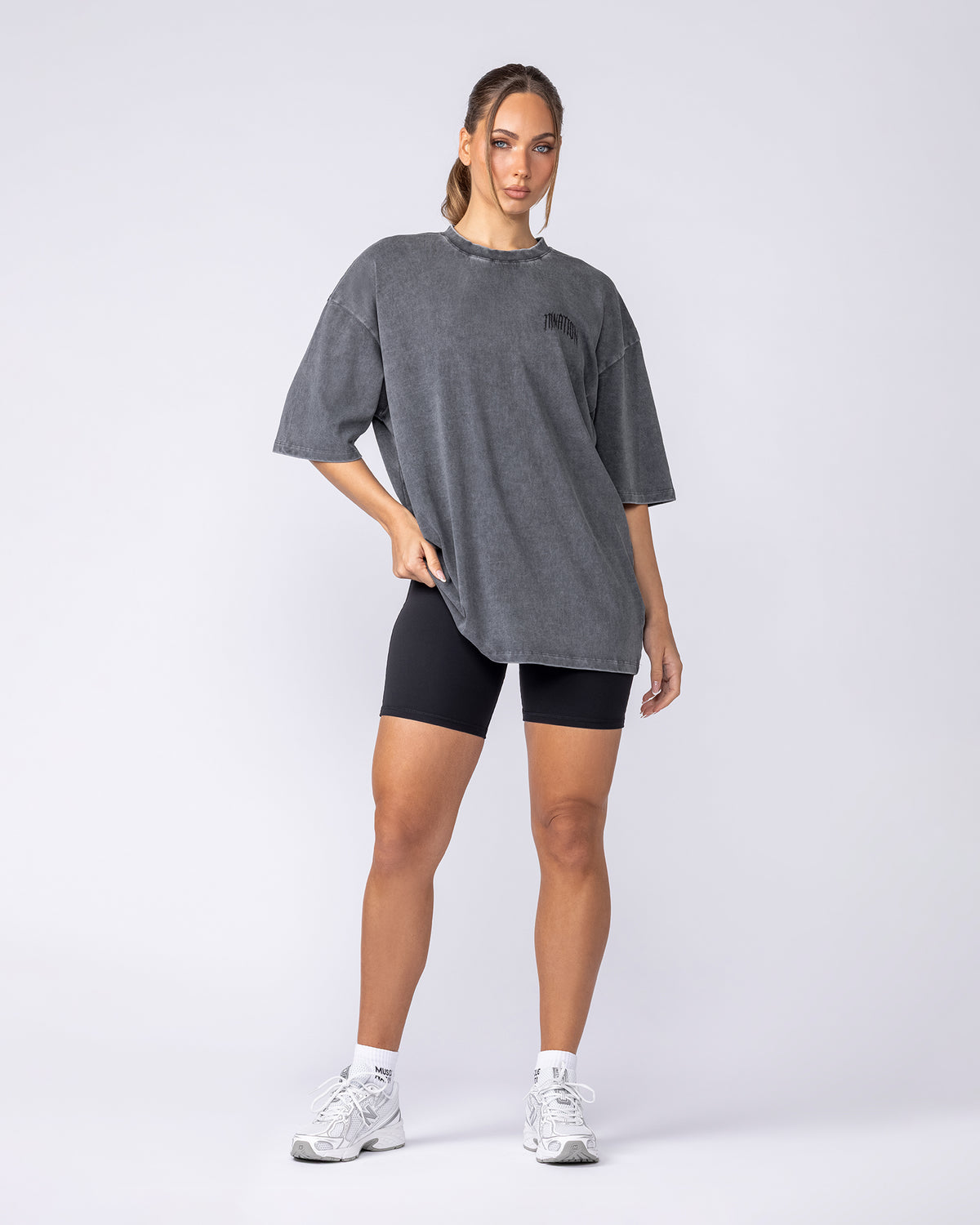 Relic Oversized Tee in Washed Black – image 7
