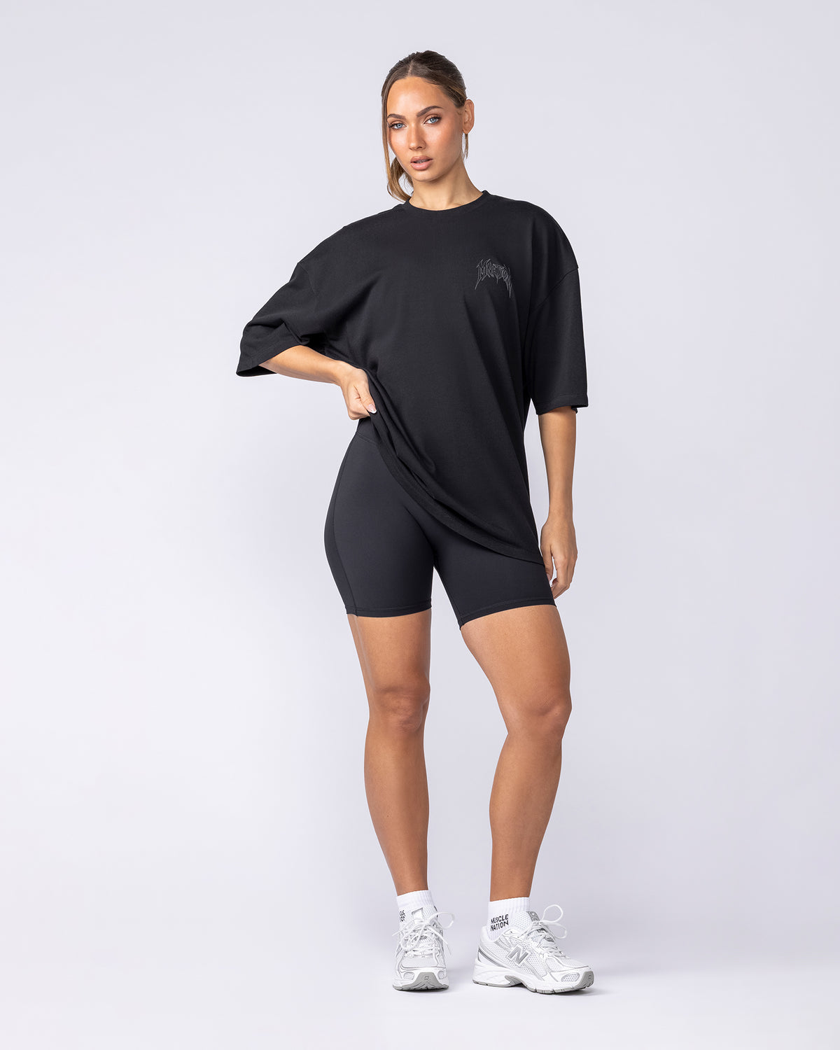 Nightfall Oversized Tee in Black – image 7