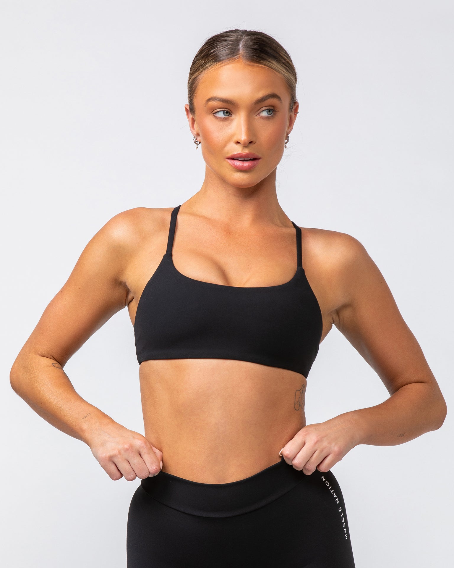 Socialite Bralette - Black-Bralettes-XXS-082416BLK-XXS-MNAPPRL31986-1-Muscle Nation