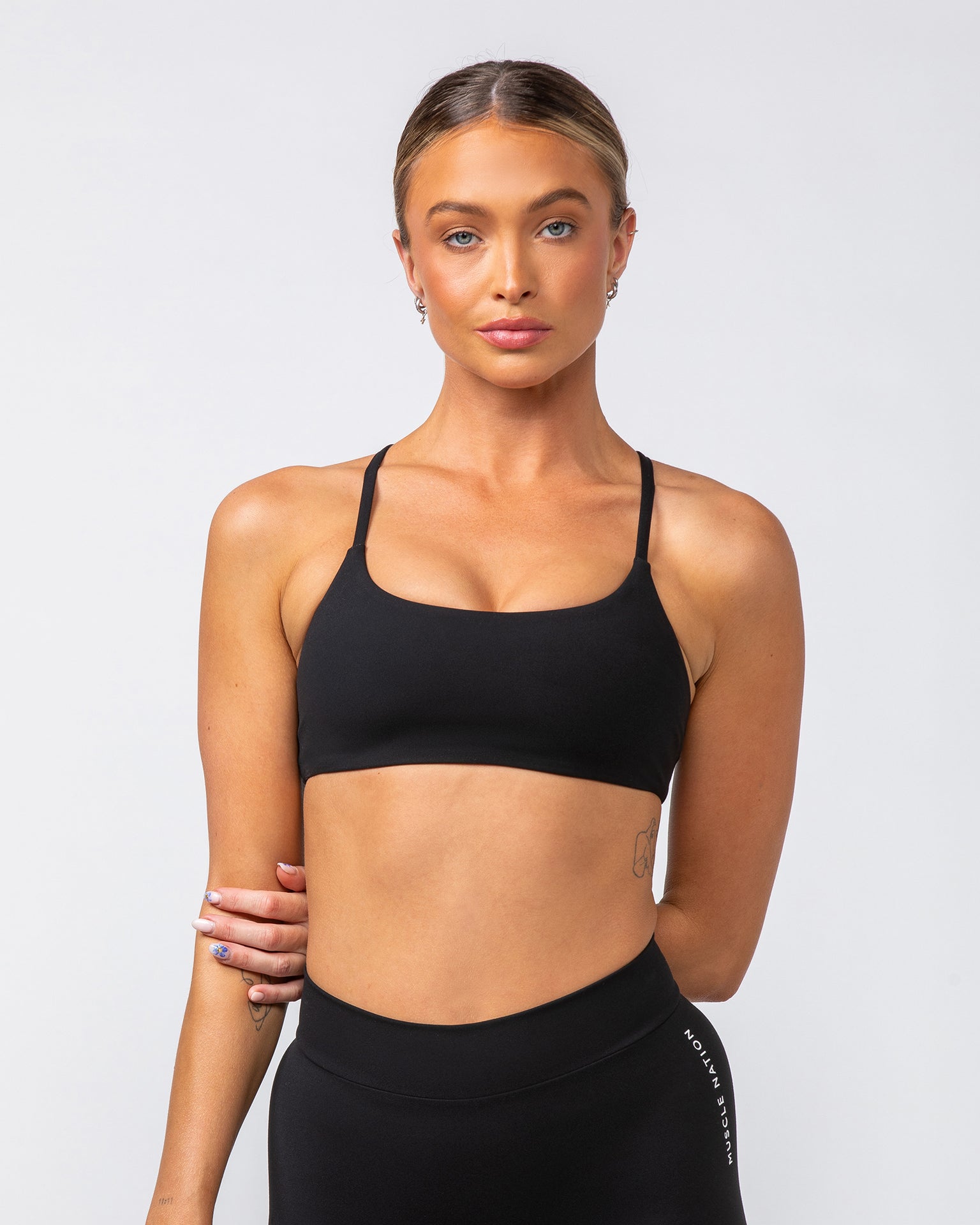 Socialite Bralette - Black-Bralettes-XXS-082416BLK-XXS-MNAPPRL31986-2-Muscle Nation