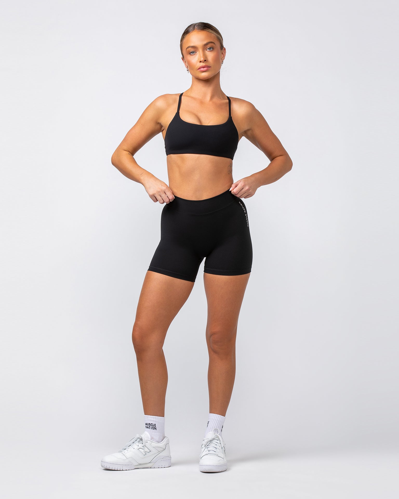 Socialite Bralette - Black-Bralettes-XXS-082416BLK-XXS-MNAPPRL31986-6-Muscle Nation