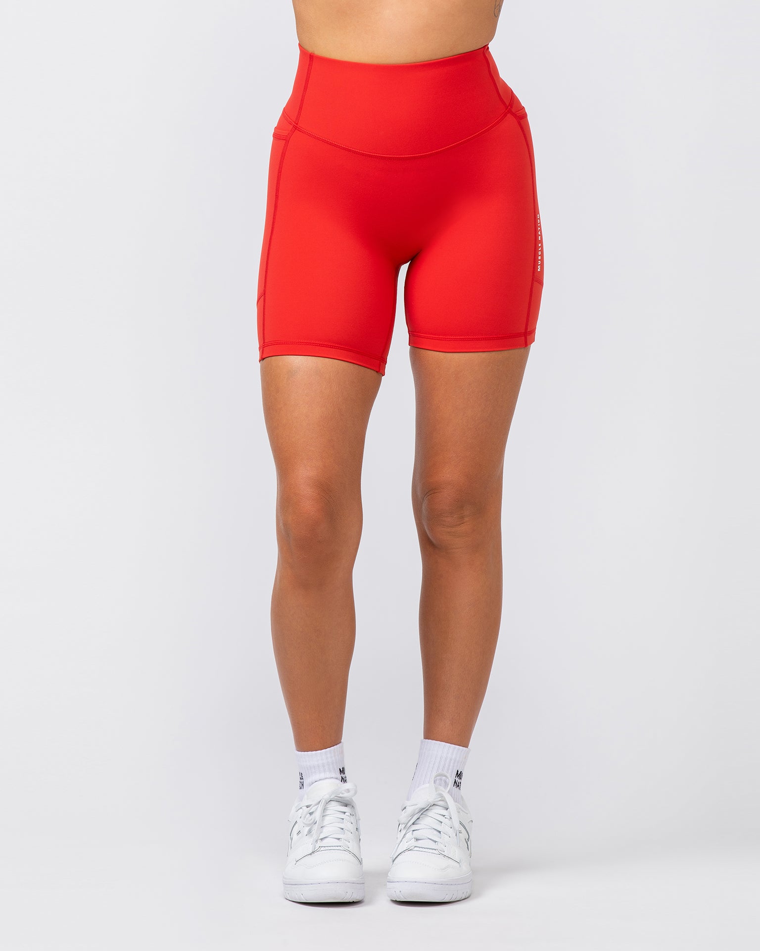 Agility Aura Pocket Bike Shorts - Crimson-Shorts-XXS-082422CRMSN-XXS-MNAPPRL32235-3-Muscle Nation