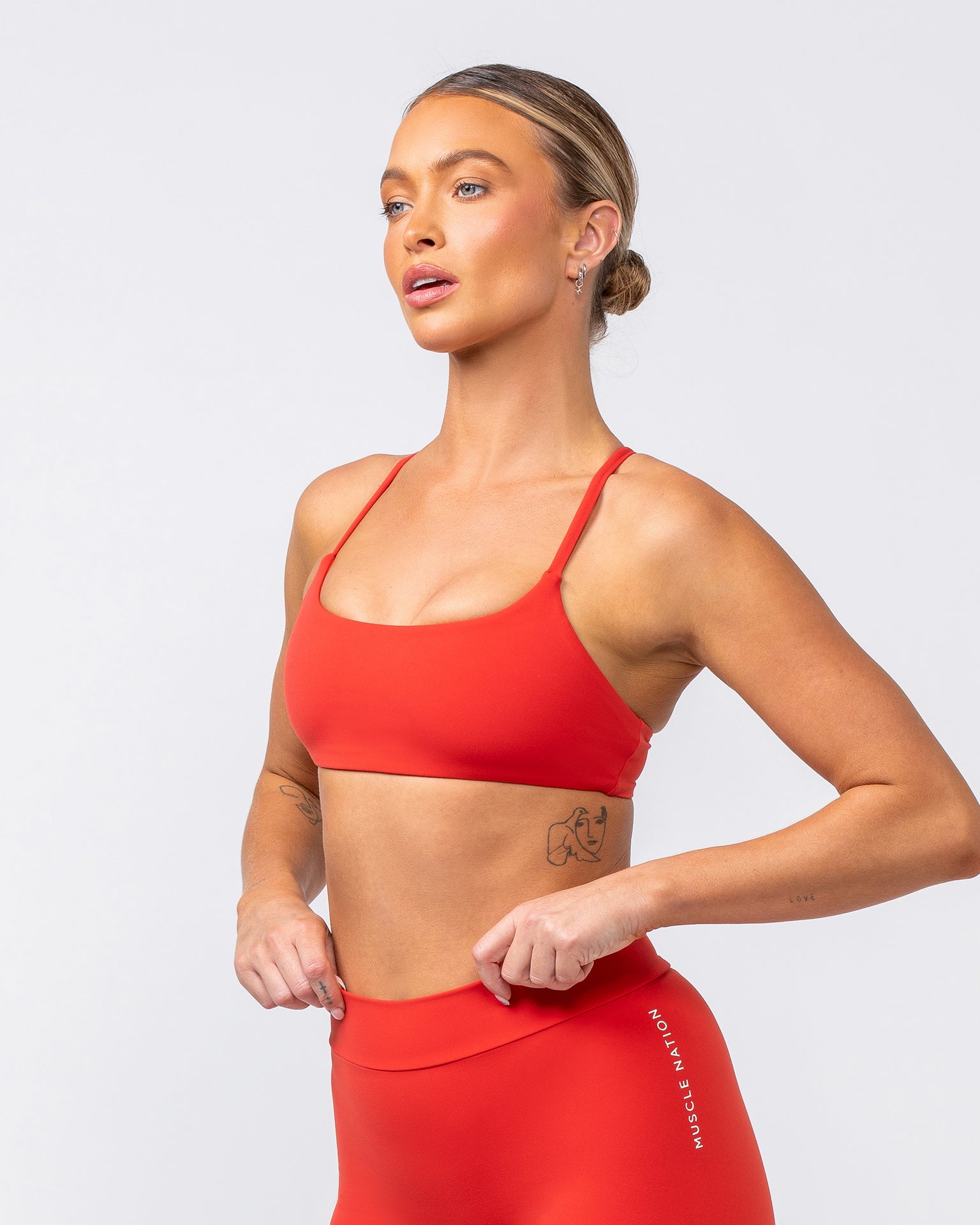 Socialite Bralette - Crimson-Bralettes-XXS-082416CRMSN-XXS-MNAPPRL32004-4-Muscle Nation