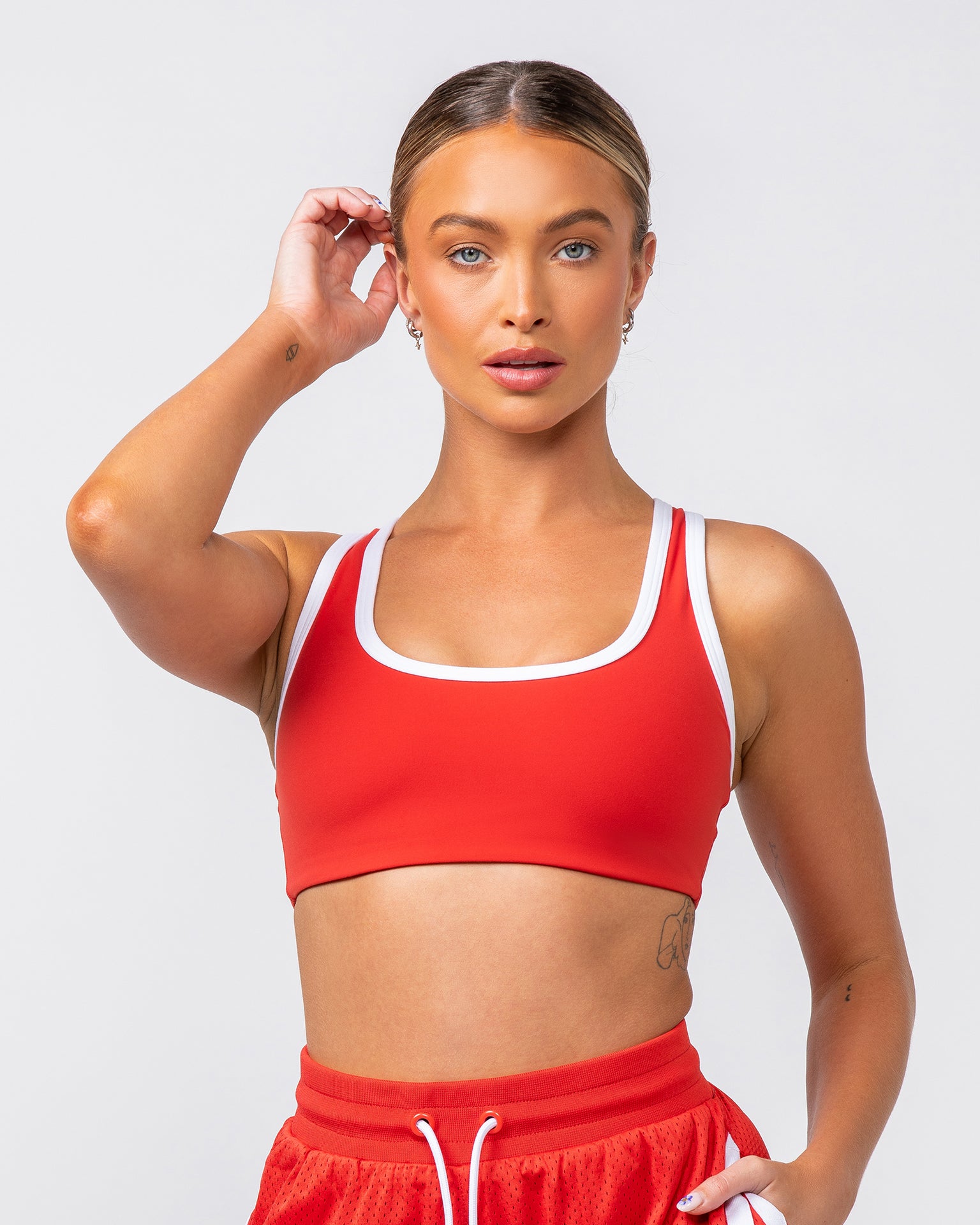 Contrast Bralette - Crimson-Bralettes-XS-082417CRMSN-XS-MNAPPRL32056-2-Muscle Nation