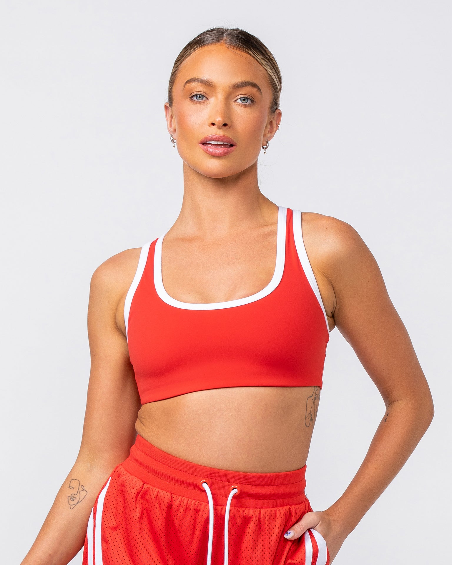 Contrast Bralette - Crimson-Bralettes-XS-082417CRMSN-XS-MNAPPRL32056-1-Muscle Nation