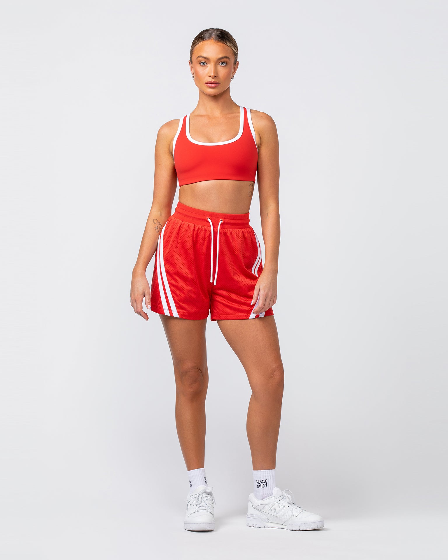 Contrast Bralette - Crimson-Bralettes-XS-082417CRMSN-XS-MNAPPRL32056-6-Muscle Nation