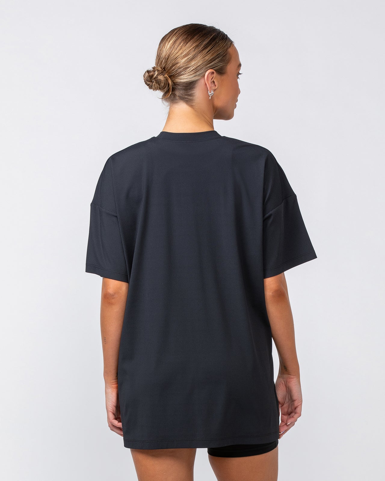Relaxed Rib Training Tee - Black-T-Shirts-XXS-082424BLK-XXS-MNAPPRL32262-7-Muscle Nation