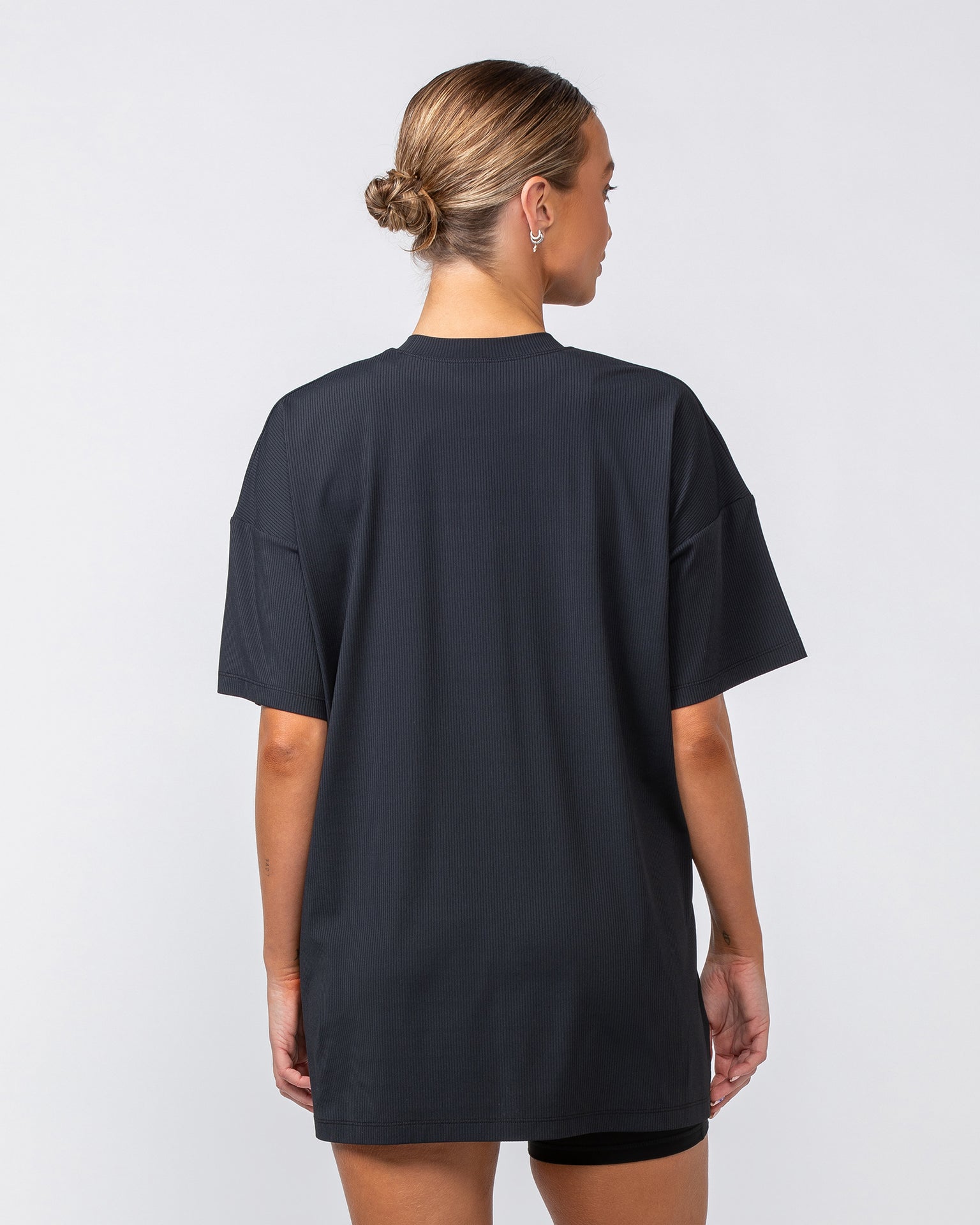 Relaxed Rib Training Tee - Black-T-Shirts-XXS-082424BLK-XXS-MNAPPRL32262-7-Muscle Nation