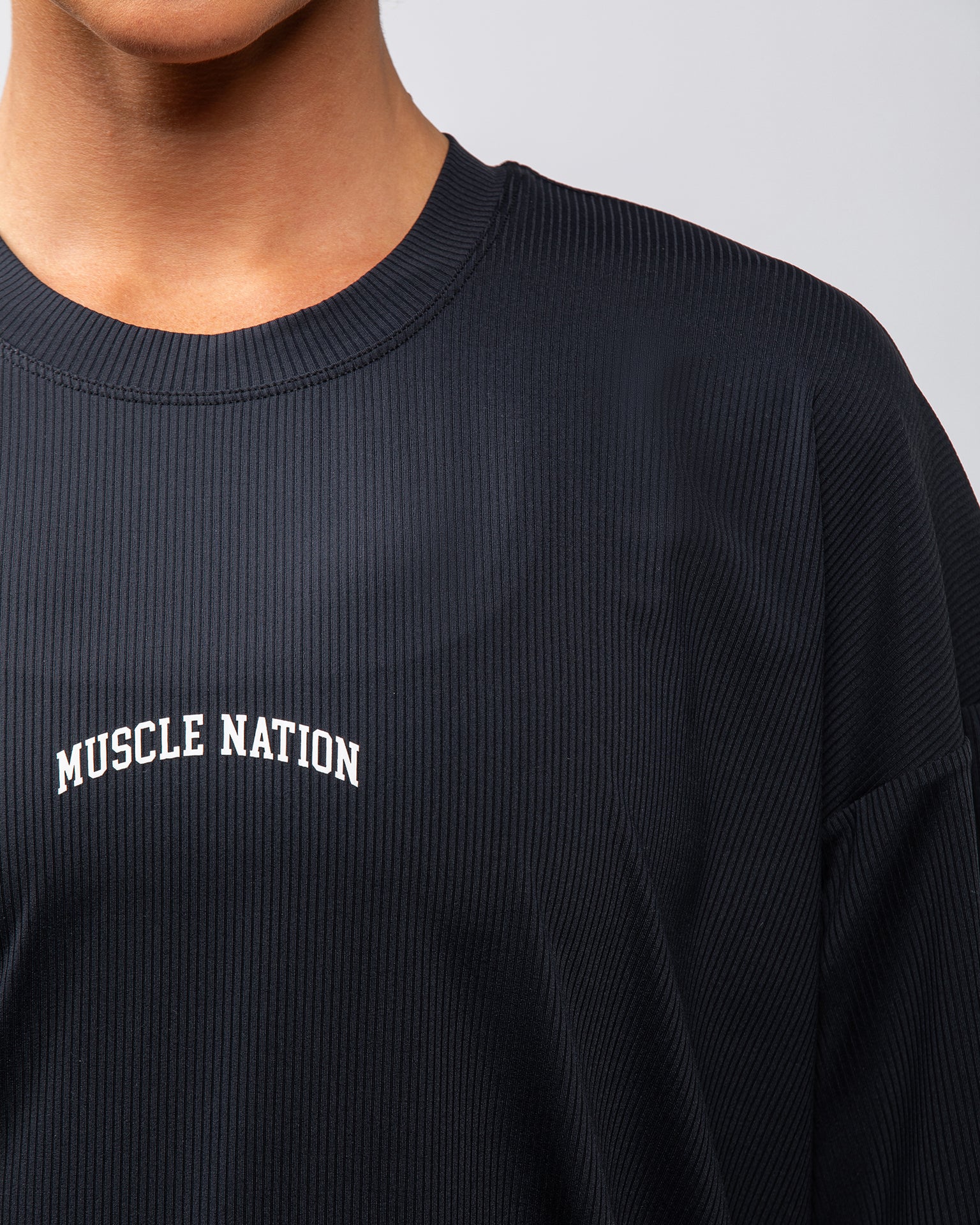 Relaxed Rib Training Tee - Black-T-Shirts-XXS-082424BLK-XXS-MNAPPRL32262-3-Muscle Nation