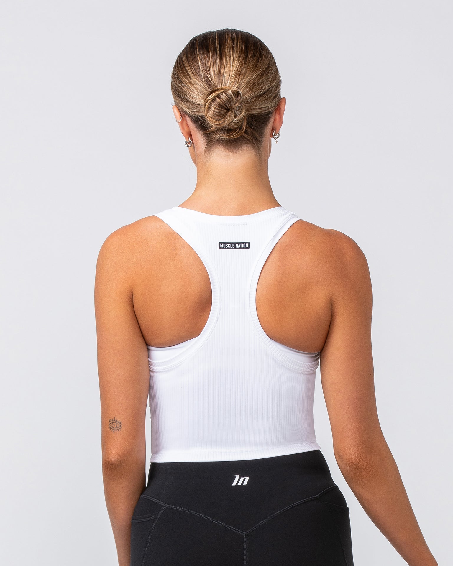 Rib Staple Cropped Tank - White-Singlets & Tanks-XXS-082432WHT-XXS-MNAPPRL32397-6-Muscle Nation