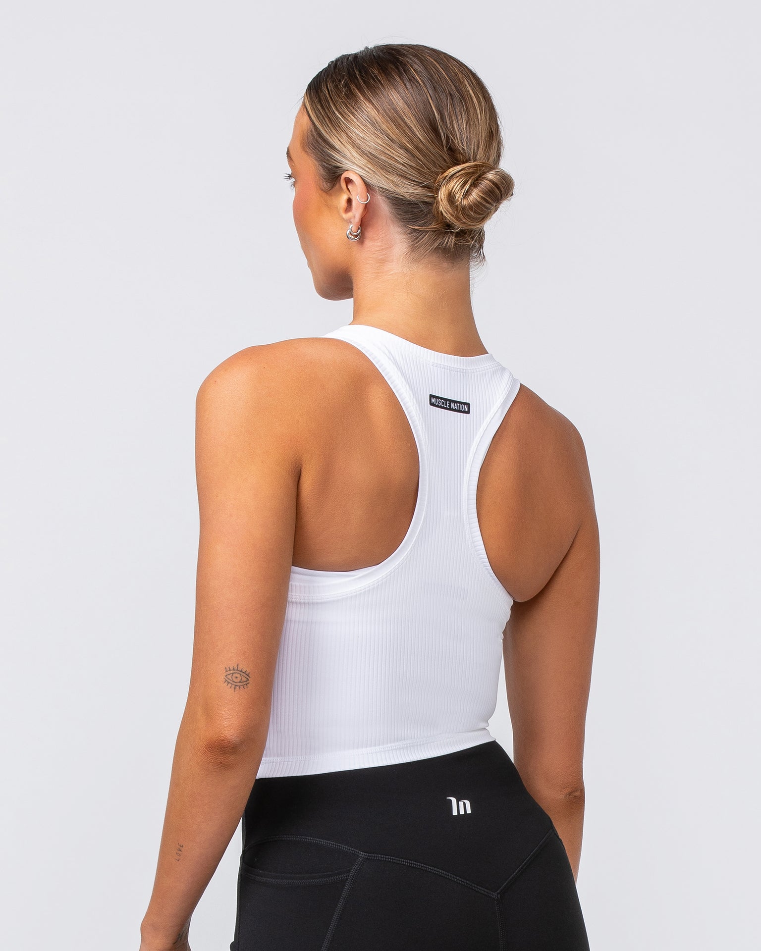 Rib Staple Cropped Tank - White-Singlets & Tanks-XXS-082432WHT-XXS-MNAPPRL32397-5-Muscle Nation
