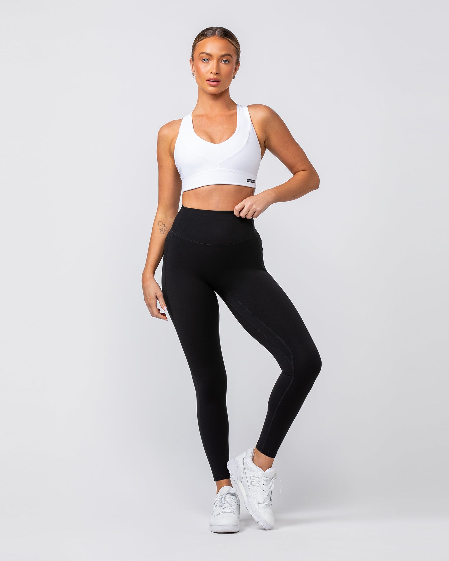 Scope Bra - White-Sports Bras-XXS-082419WHT-XXS-MNAPPRL32142-8-Muscle Nation