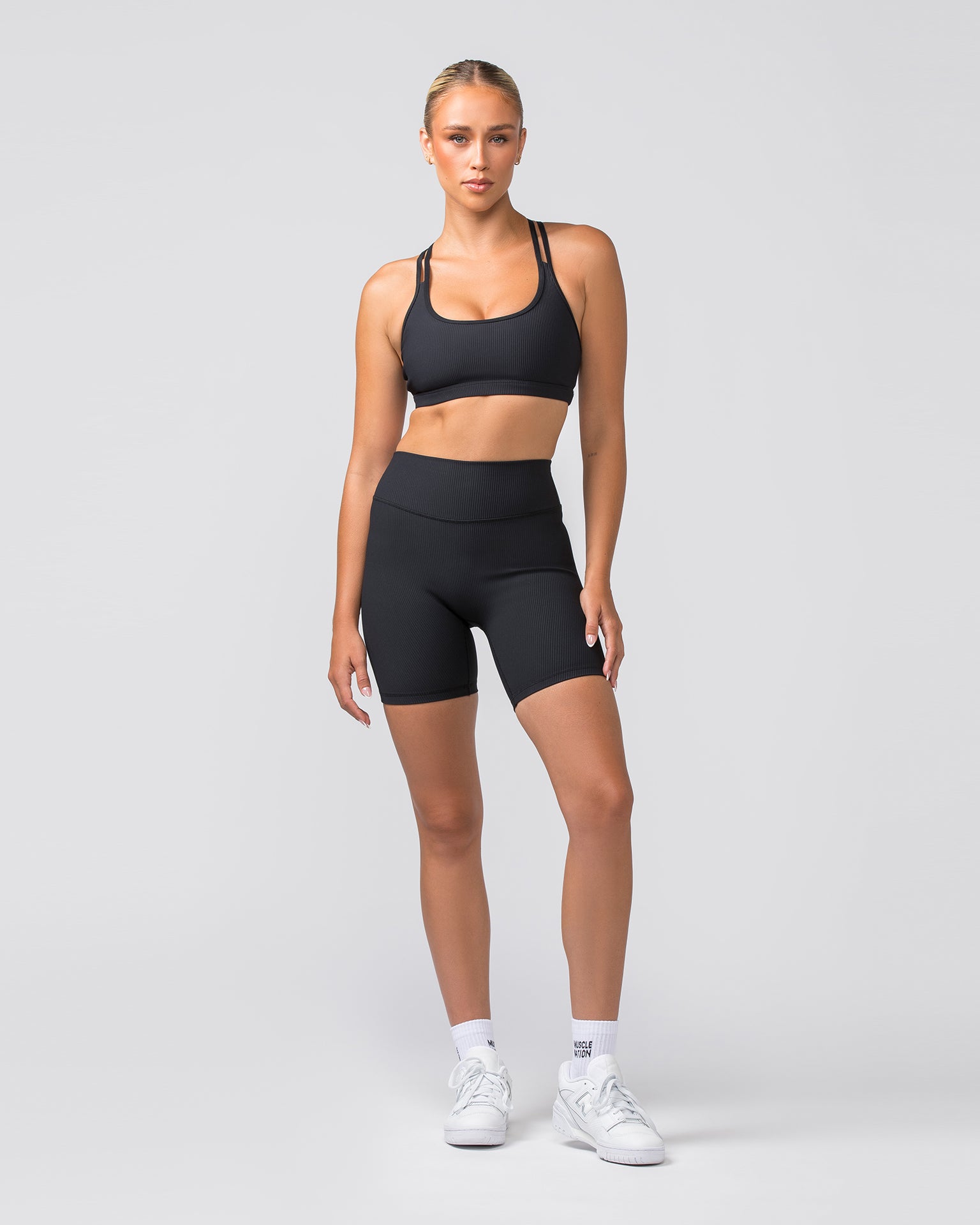 Outlines Rib Bra - Black-Sports Bras-XS-032405BLK-XS-MNAPPRL29782-6-Muscle Nation