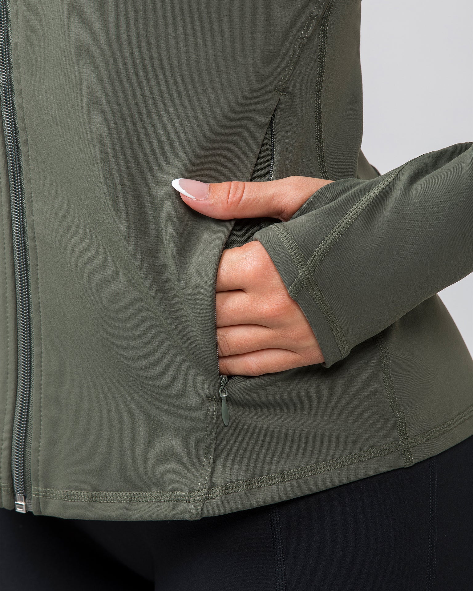 Favourite Zip Through - Eucalyptus-Jackets-XXS-032414EUYPTS-XXS-MNAPPRL29773-3-Muscle Nation