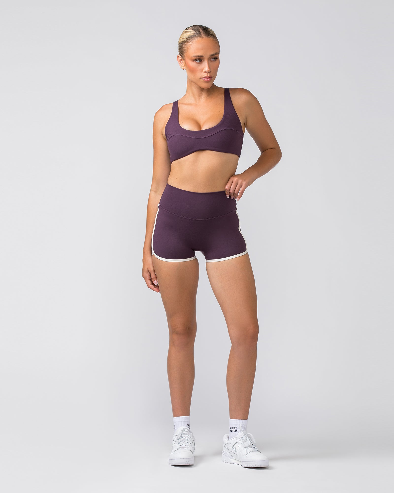 Retro Everyday Shorty Shorts - Midnight Plum