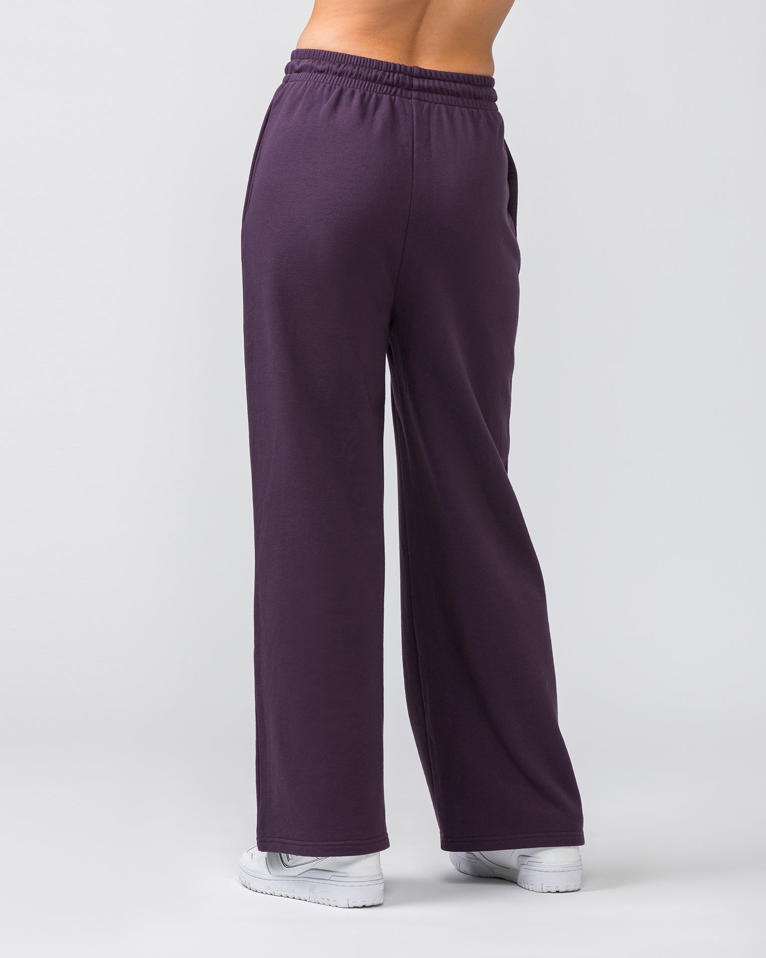 Timeless Wide Leg Trackies - Midnight Plum-Bottoms-XXS-022455MIDNTPL-XXS-MNAPPRL31086-4-Muscle Nation