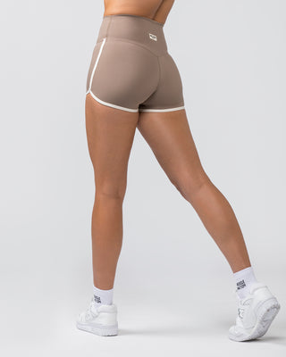 Retro Everyday Shorty Shorts - Mushroom-Shorts-XXS-022450MUSHRM-XXS-MNAPPRL29526-1-Muscle Nation