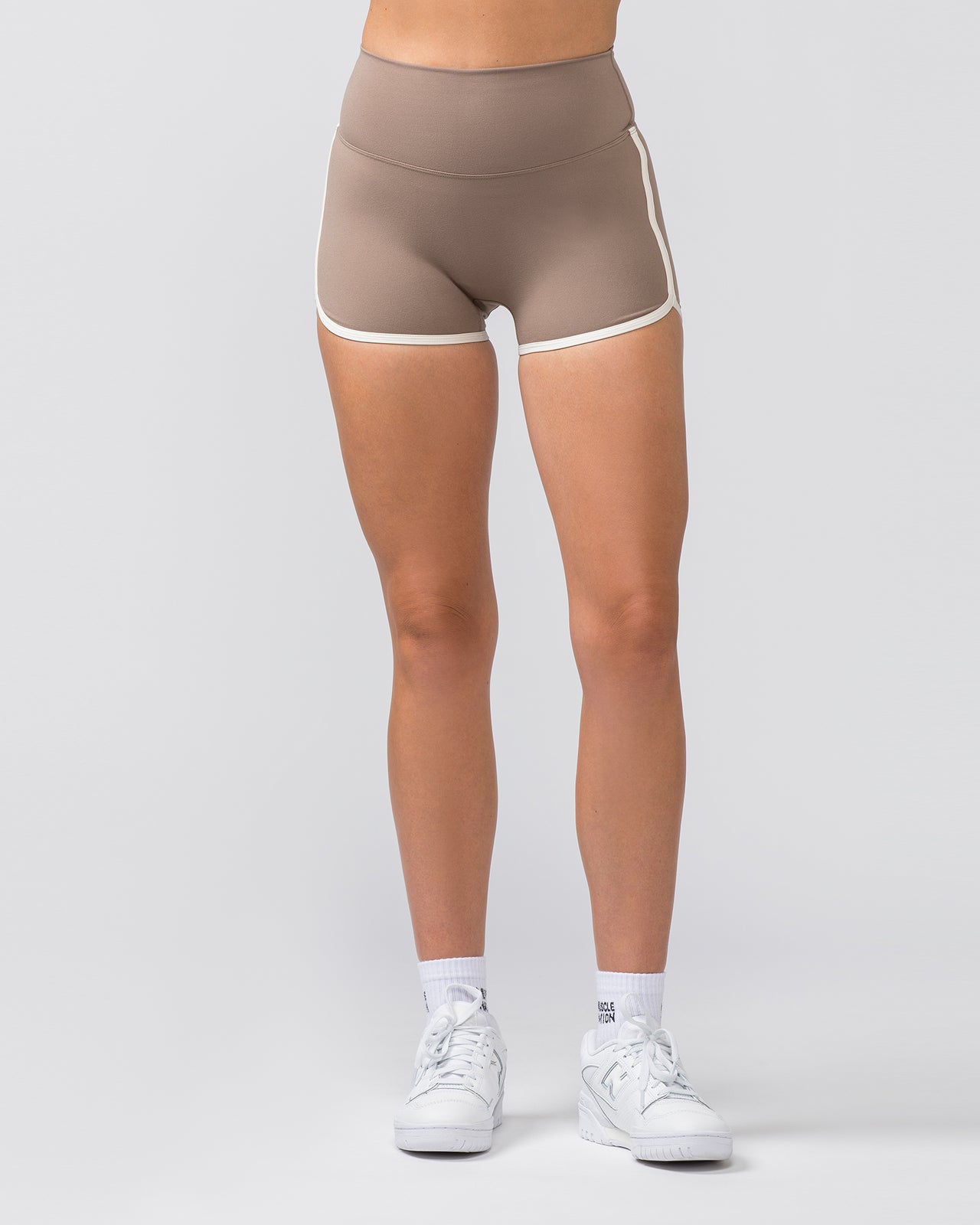 Retro Everyday Shorty Shorts - Mushroom-Shorts-XXS-022450MUSHRM-XXS-MNAPPRL29526-2-Muscle Nation