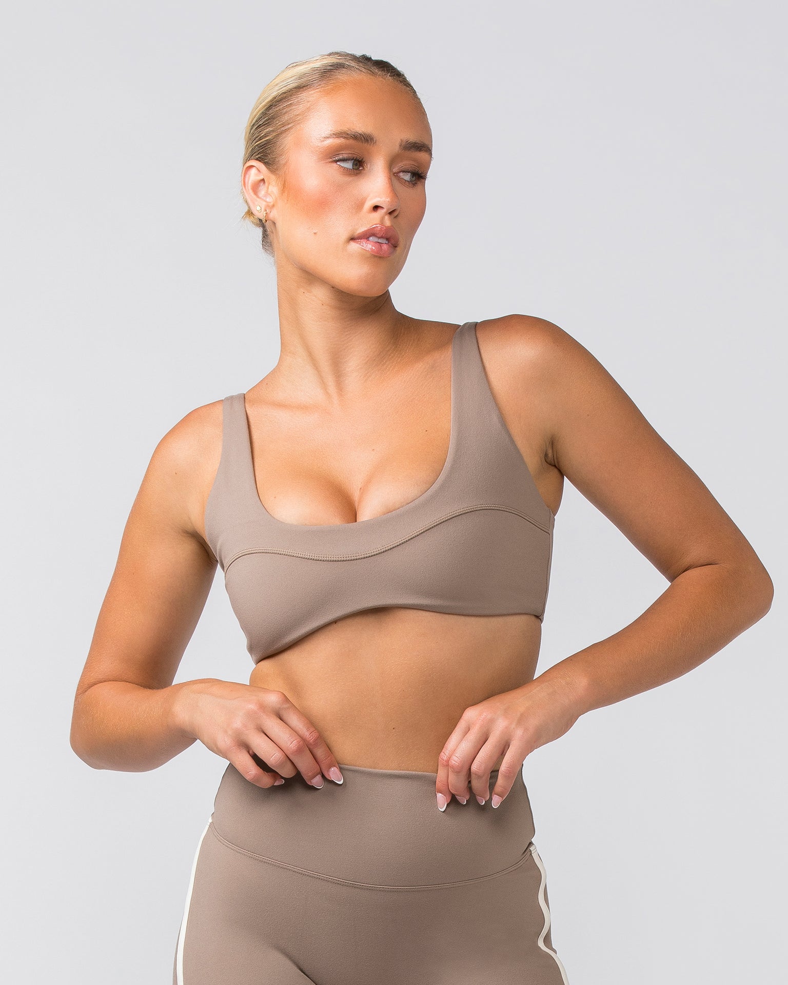 Scoop Everyday Bralette - Mushroom-Bralettes-XXS-022448MUSHRM-XXS-MNAPPRL29499-1-Muscle Nation